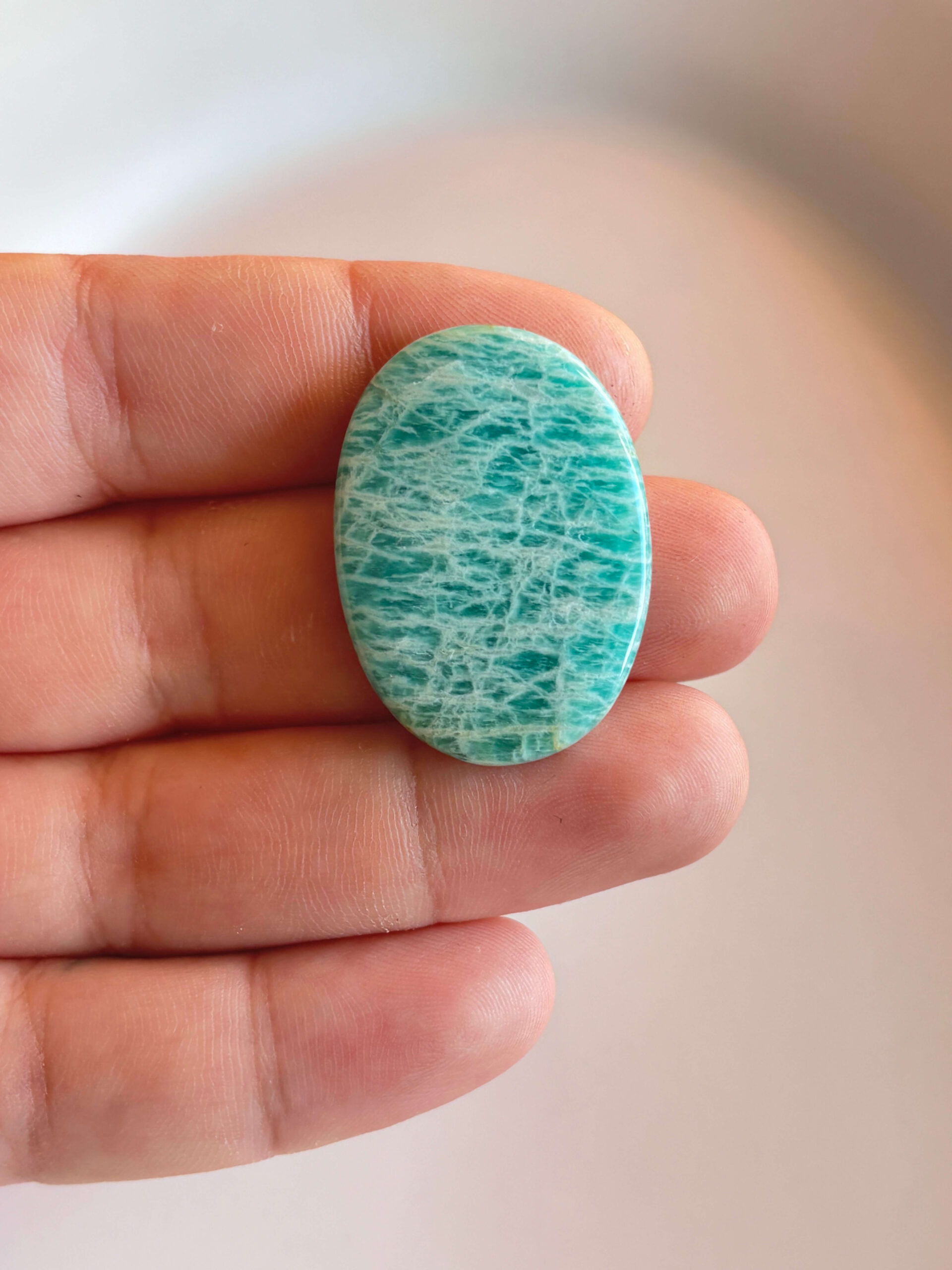 38mm Amazonite Cabochon for Jewelry Settings