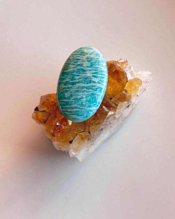 36mm Amazonite Cabochon for Artisan Jewelry