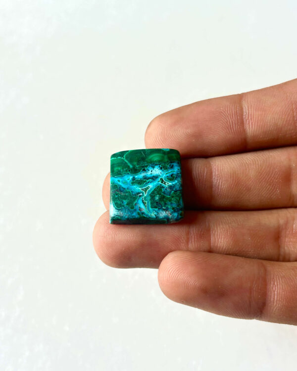 18 mm Green and Blue Malachite Chrysocolla Cabochon