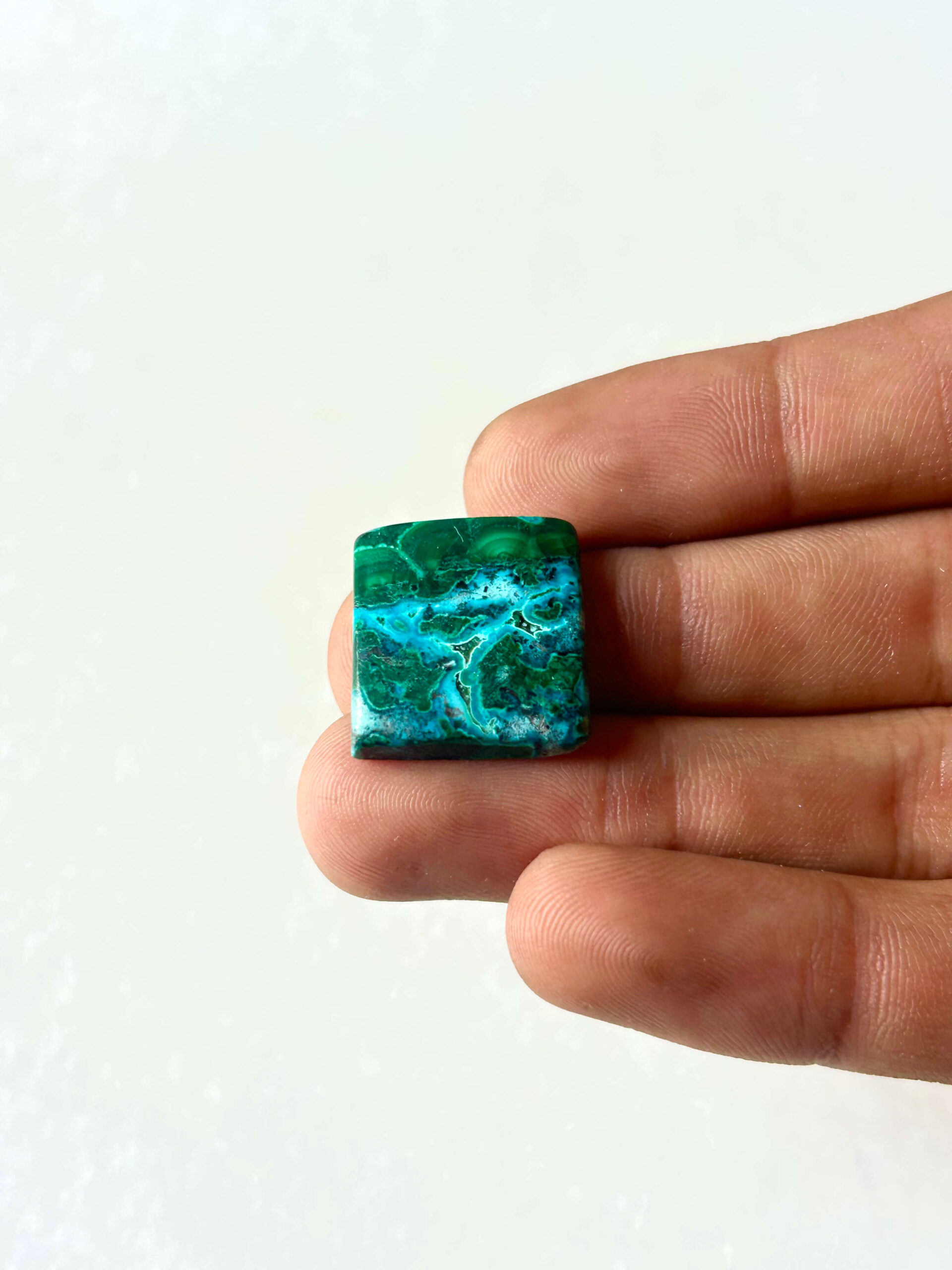 18 mm Green and Blue Malachite Chrysocolla Cabochon