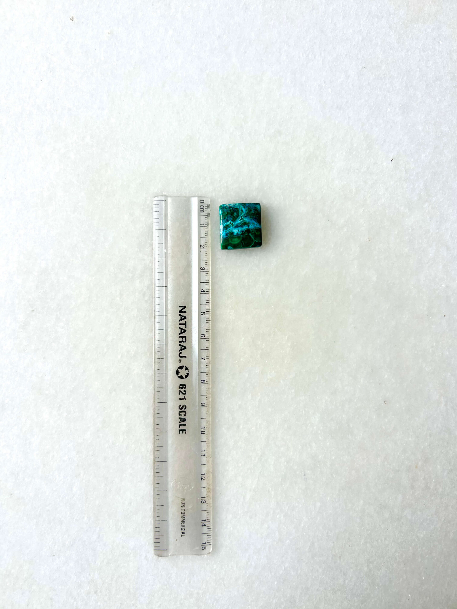 18 mm Green and Blue Malachite Chrysocolla Cabochon - Image 2