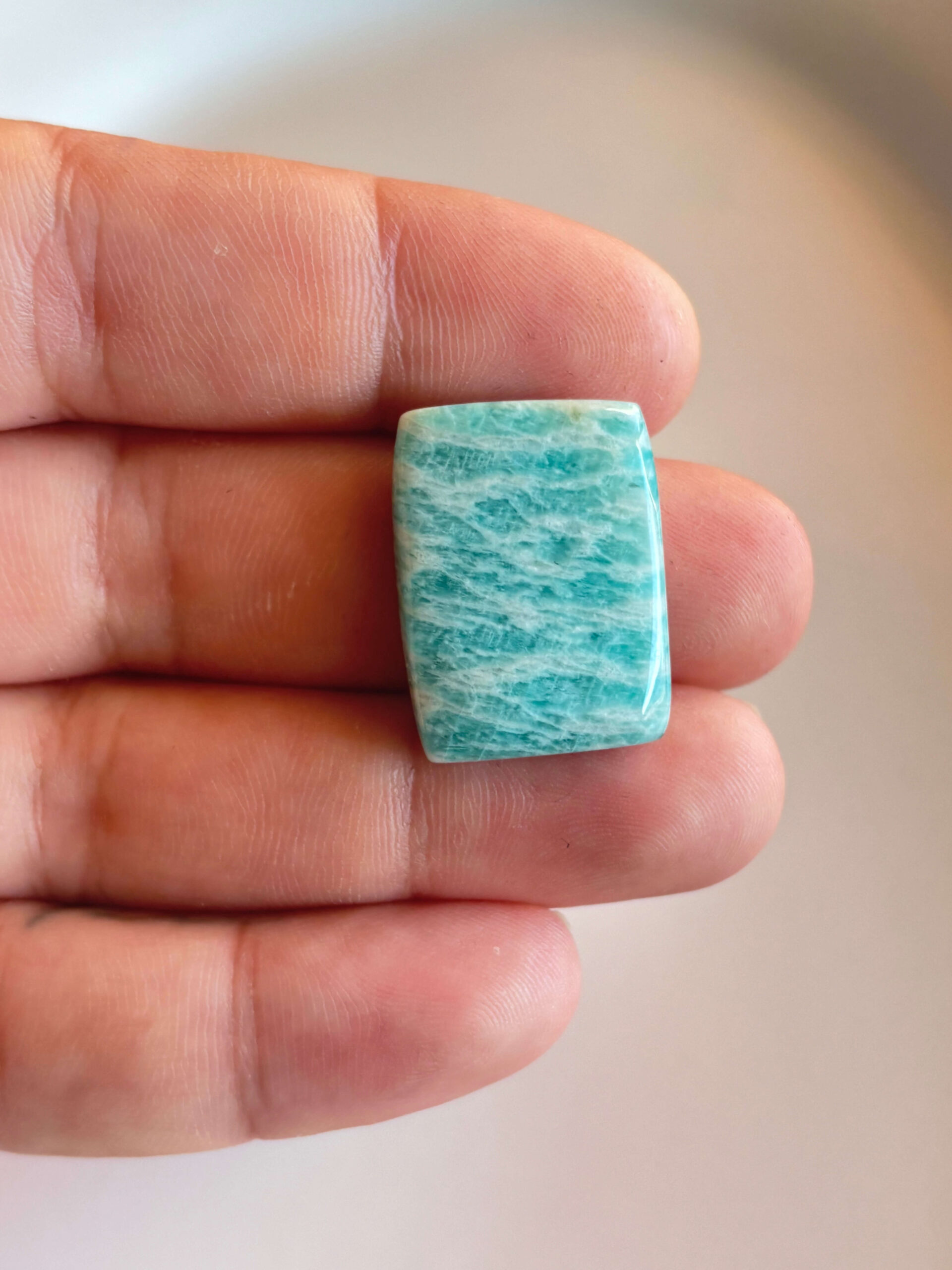 26mm Amazonite Cabochon for Beaded Pendants - Image 2