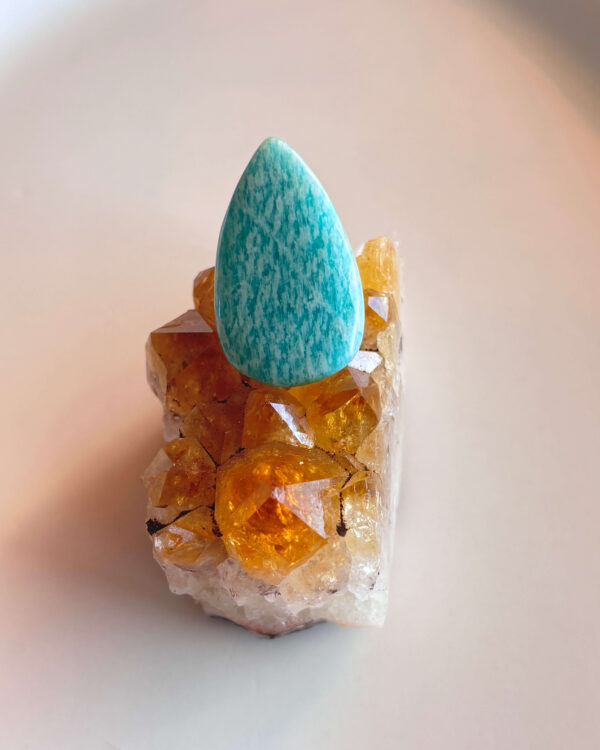 33mm Amazonite Cabochon for Macramé Settings