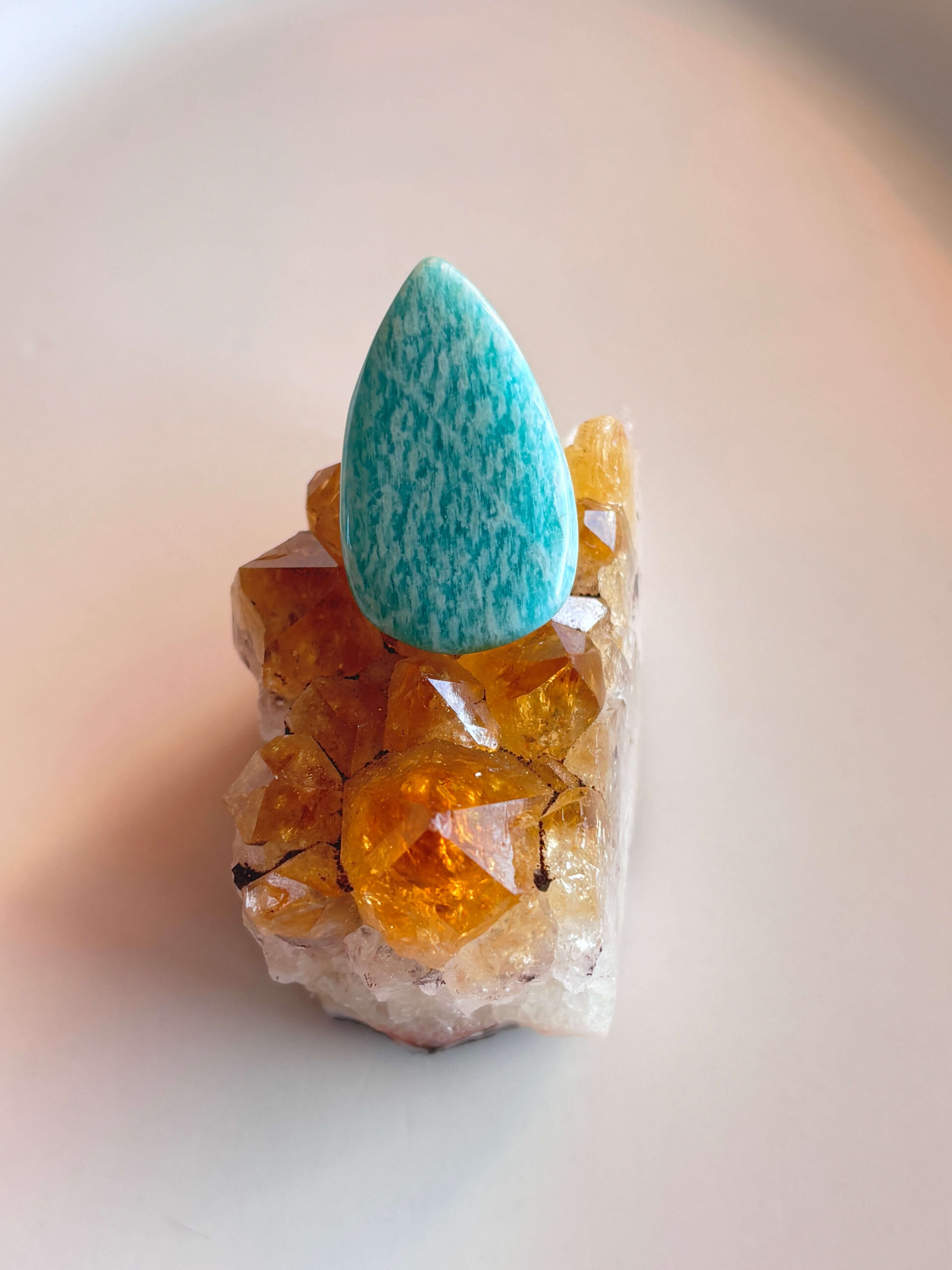 33mm Amazonite Cabochon for Macramé Settings