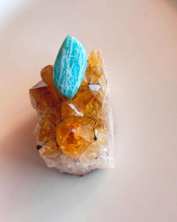 27mm Amazonite Cabochon for Macramé Pendants