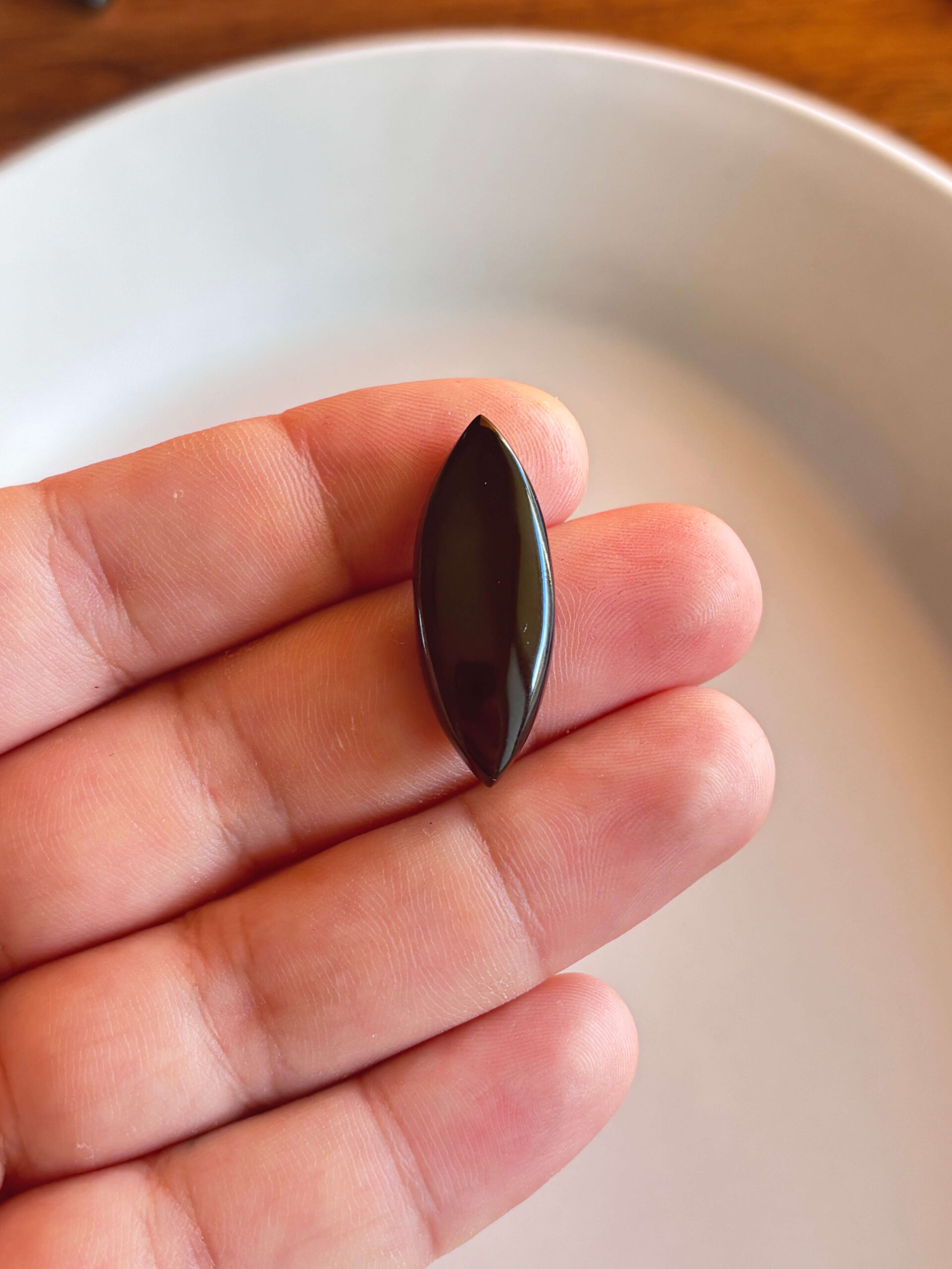 34mm Black Onyx Stone for Wire-Wrapped Jewelry - Image 2