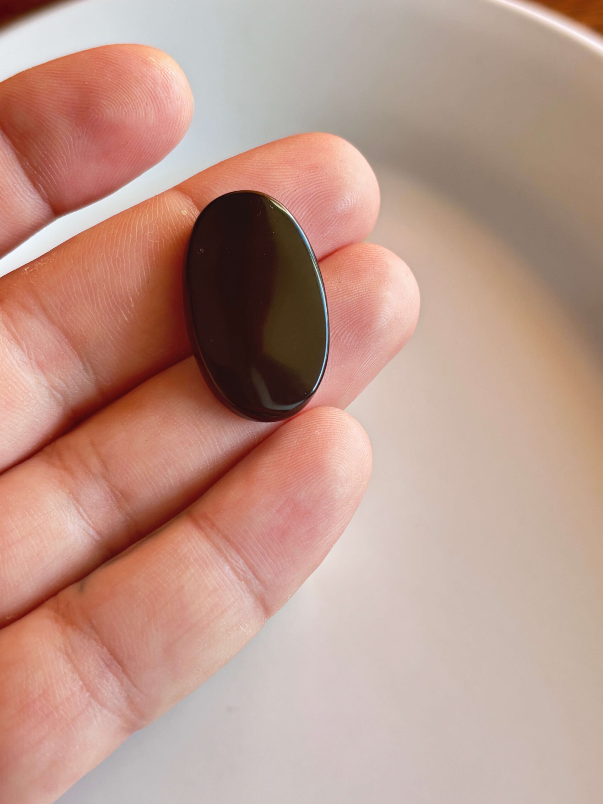 30mm Black Onyx Cabochon for Handmade Necklaces - Image 2