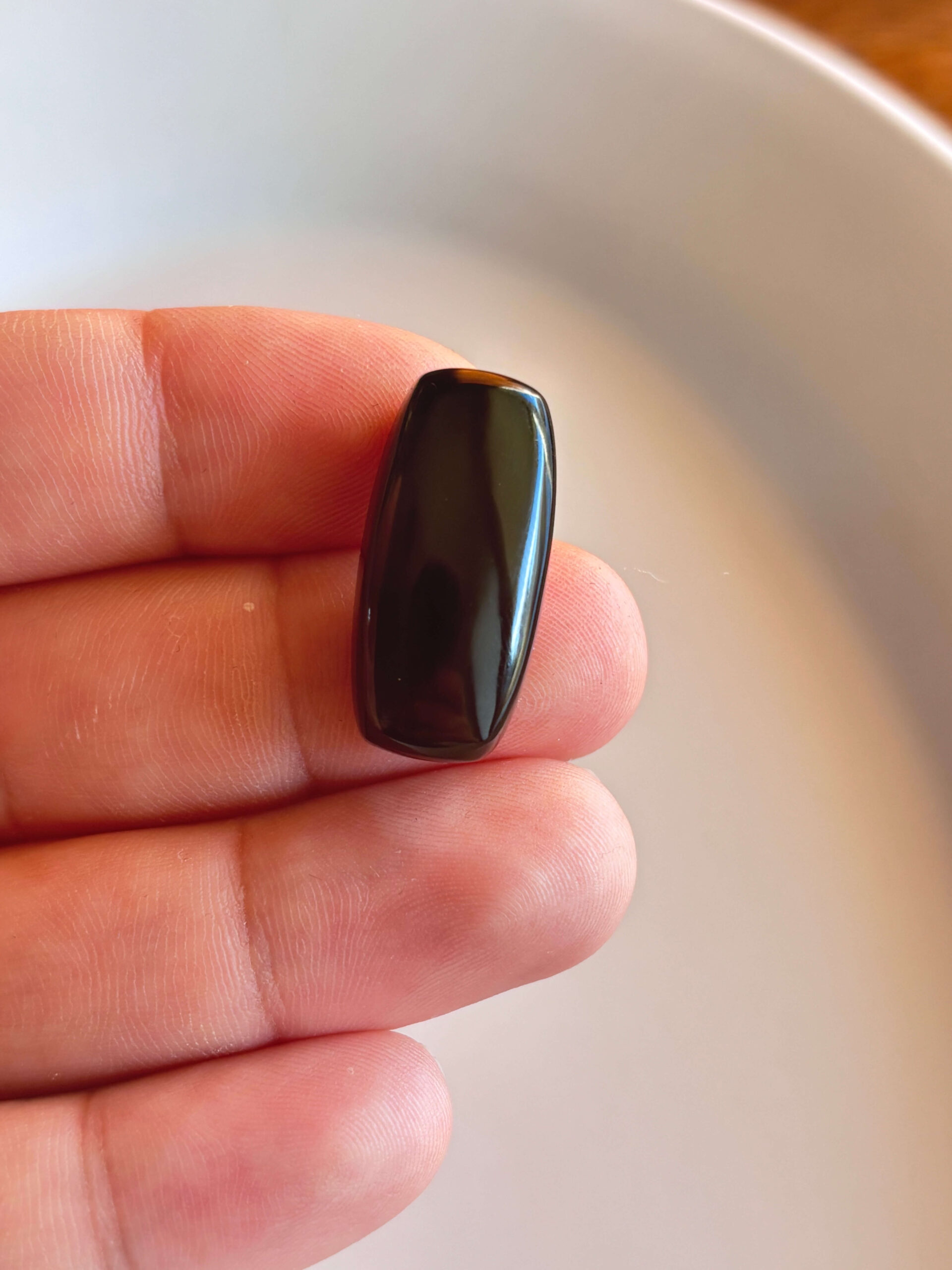 29mm Black Onyx Stone for Macramé Jewelry - Image 2
