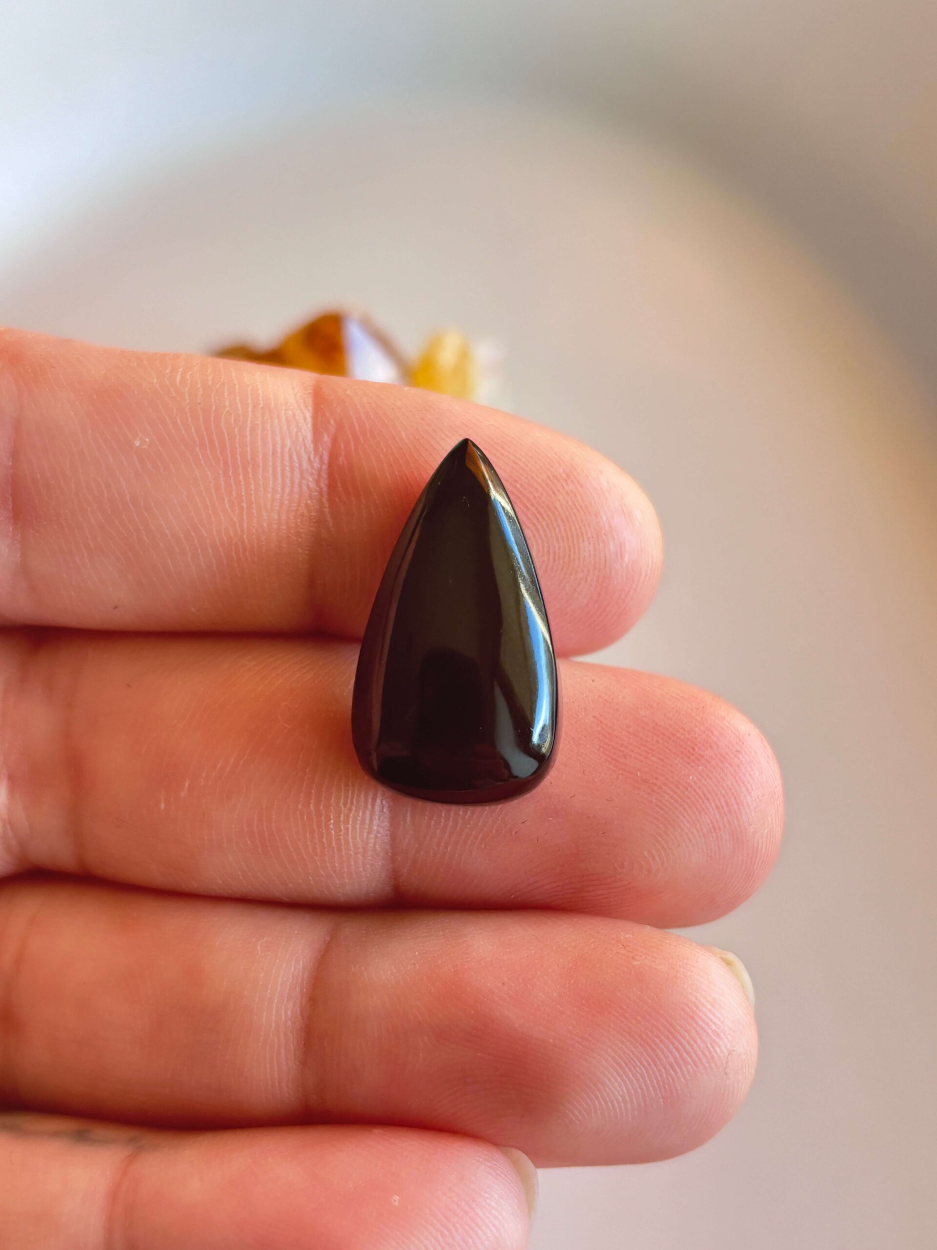 25mm Black Onyx Cabochon for Jewelry Settings - Image 2