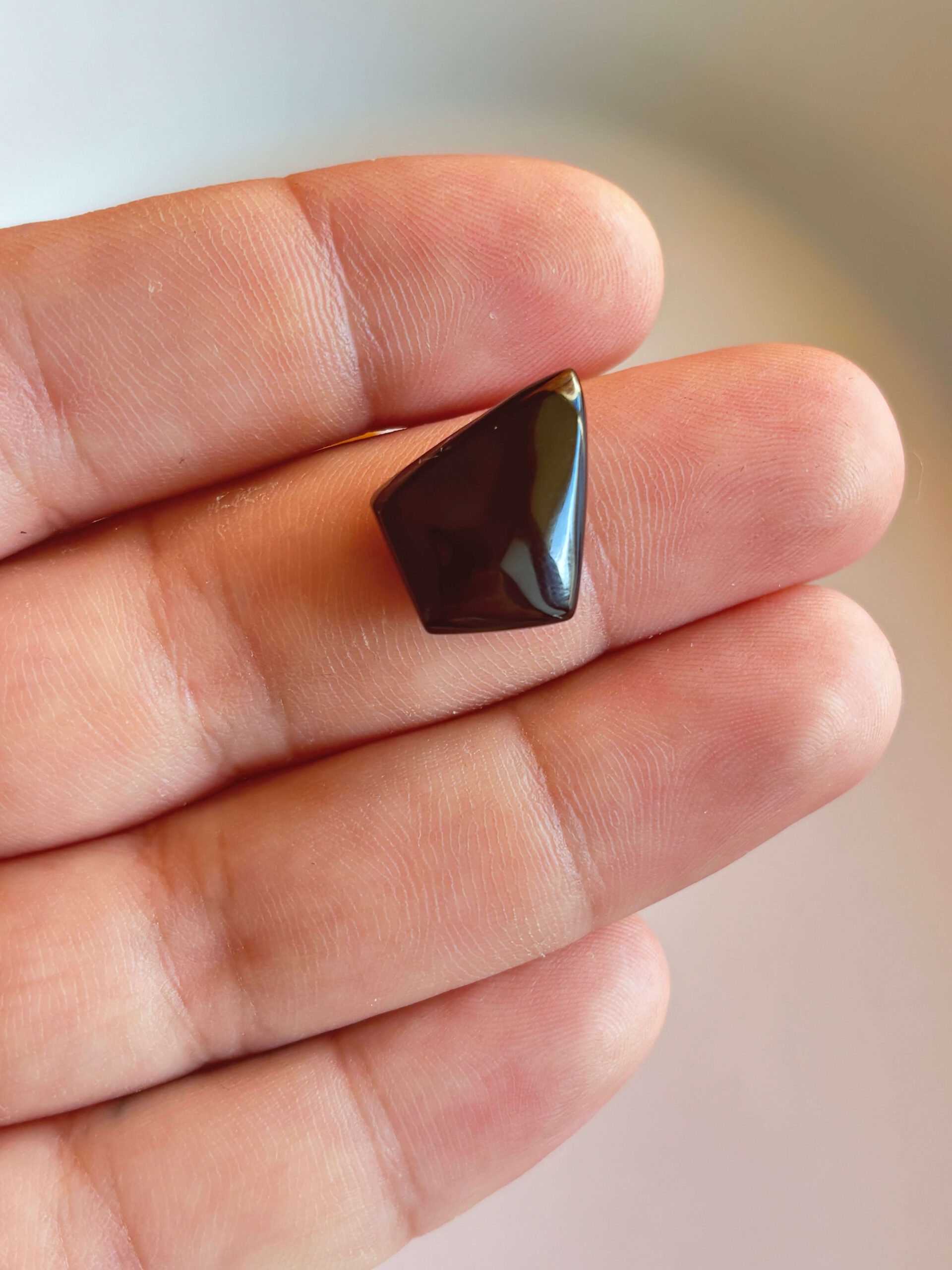 21mm Black Onyx Stone for Necklace Designs - Image 2