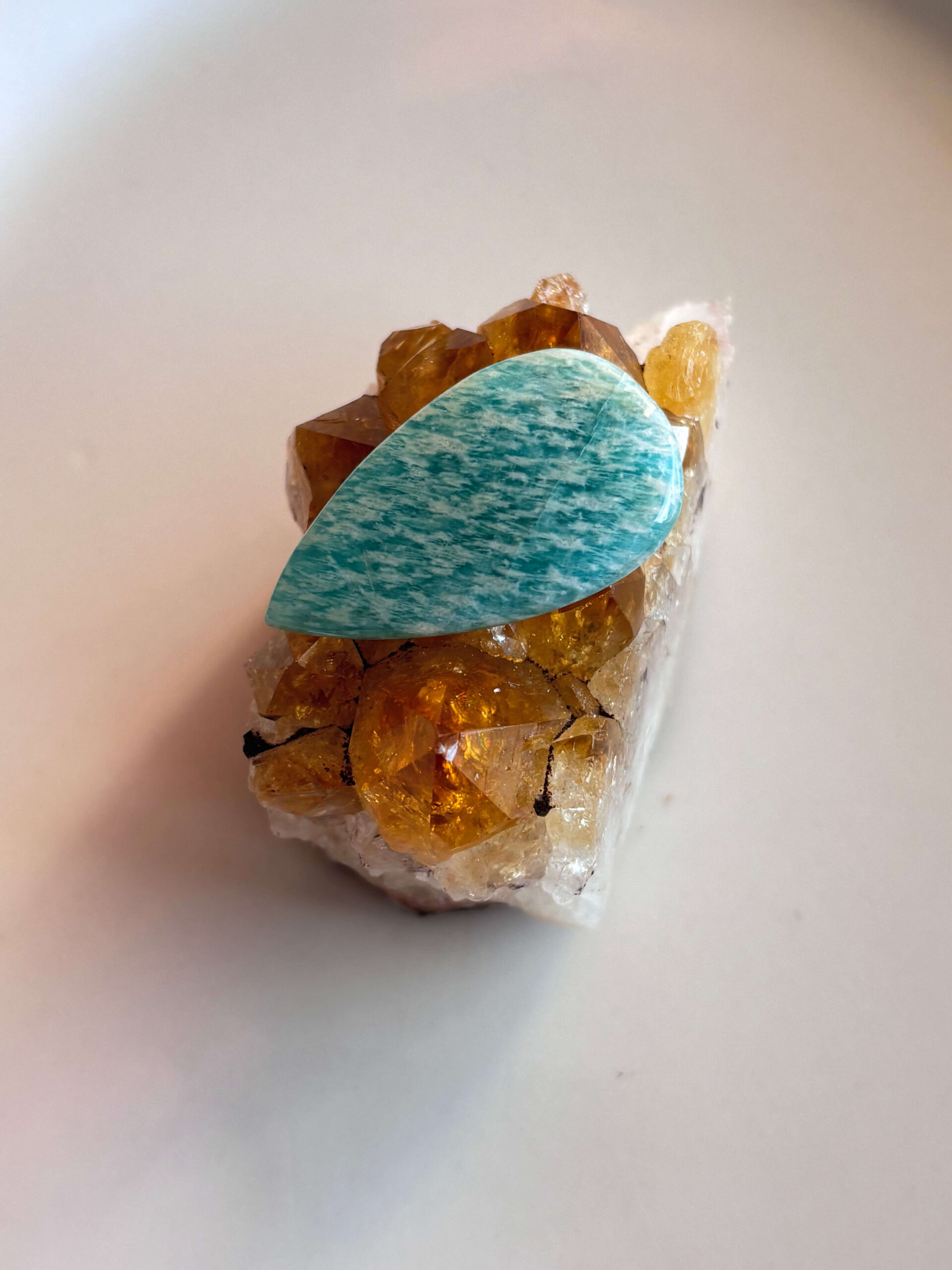 35mm Amazonite Cabochon for Wire-Wrapped Jewelry