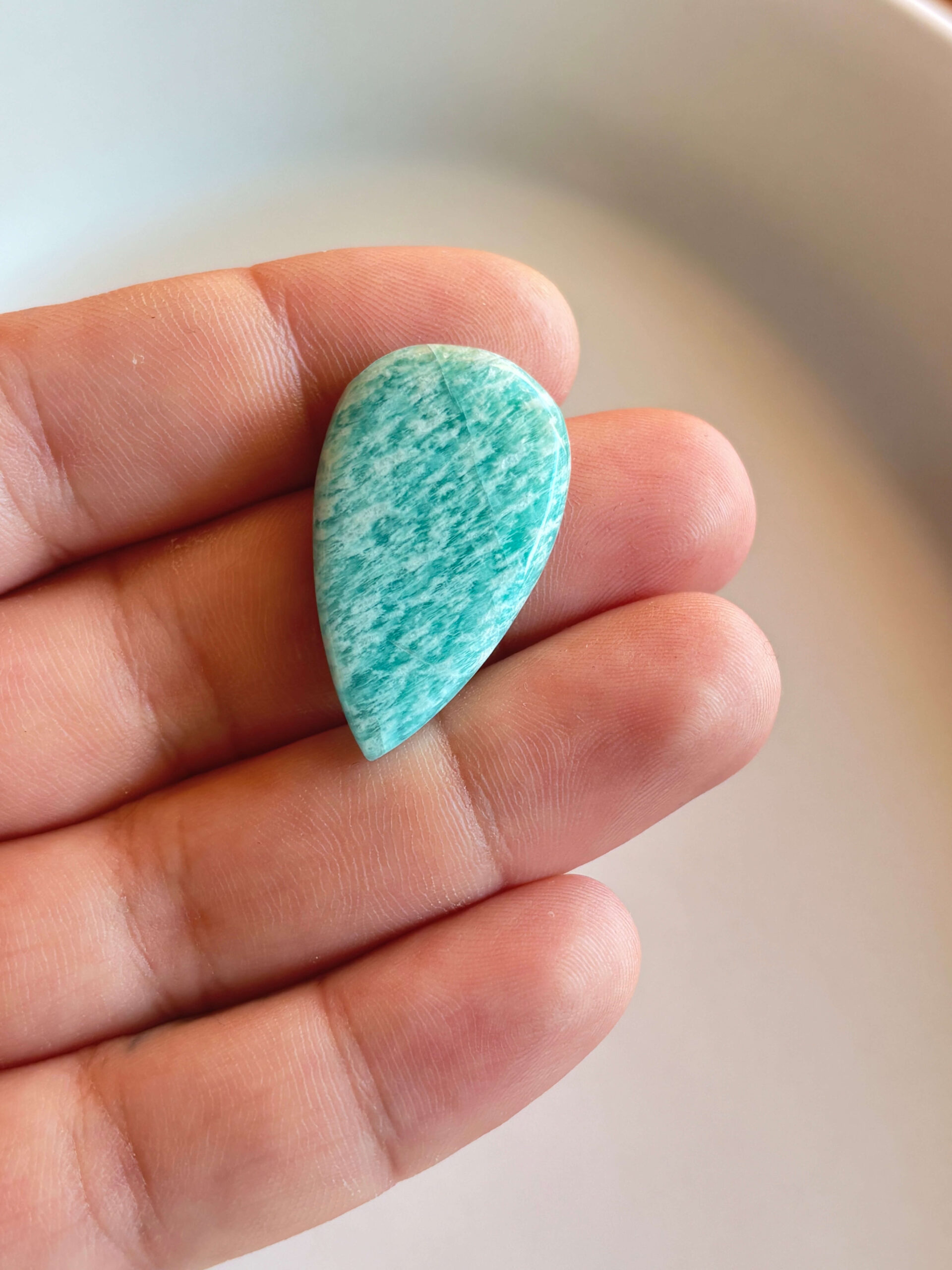 35mm Amazonite Cabochon for Wire-Wrapped Jewelry - Image 2