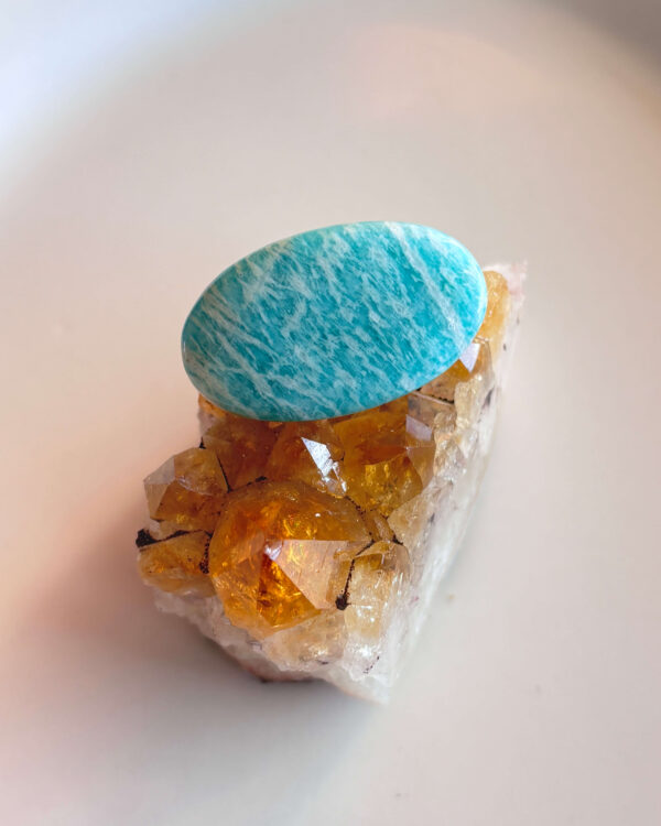 35mm Amazonite Cabochon for Handmade Necklaces