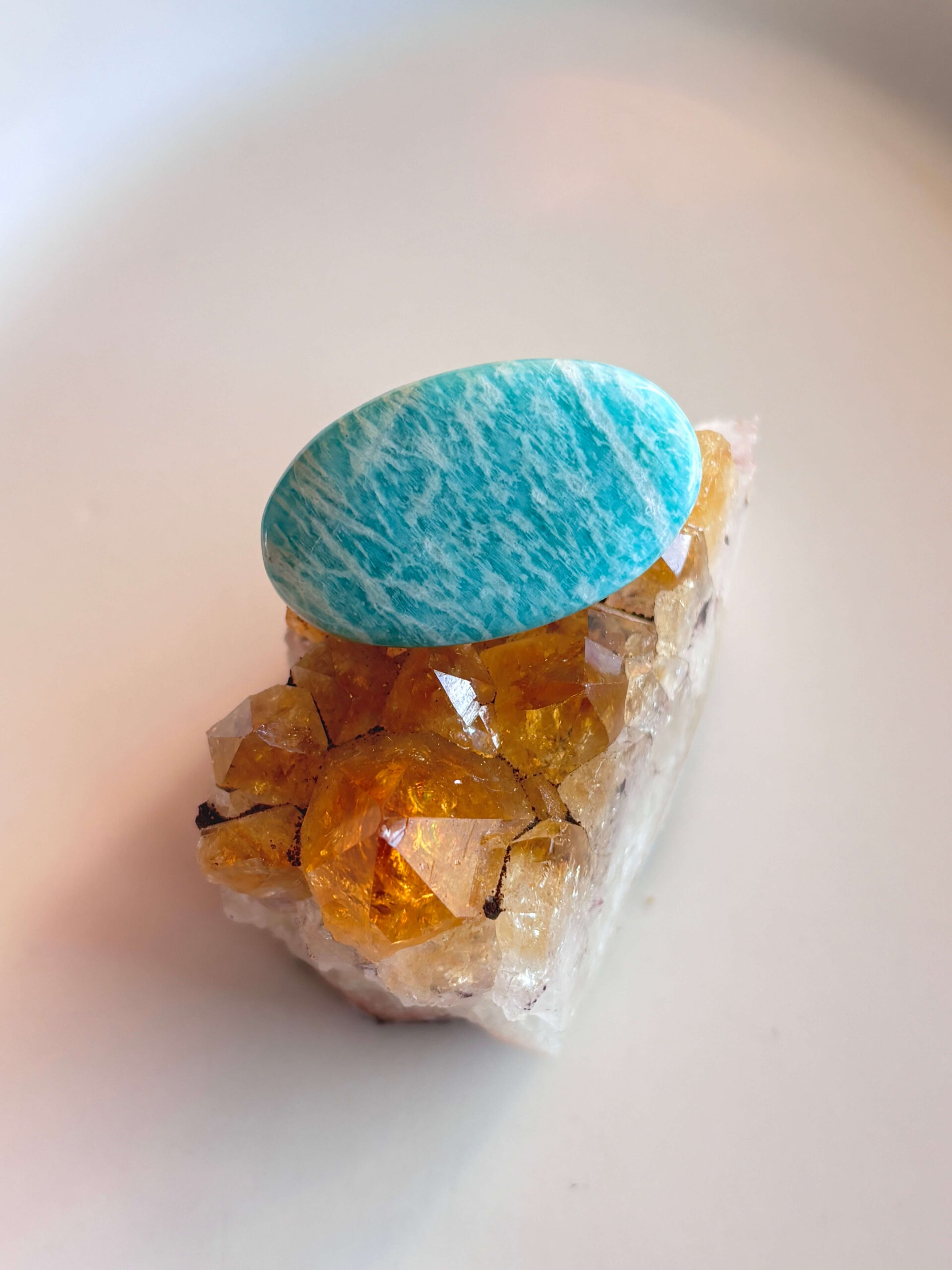 35mm Amazonite Cabochon for Handmade Necklaces
