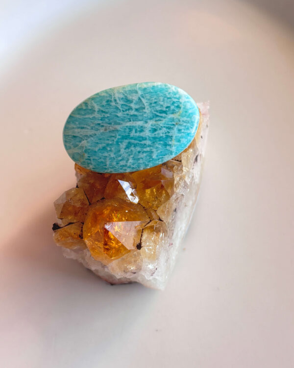 37mm Amazonite Cabochon for Creative Jewelry Designs