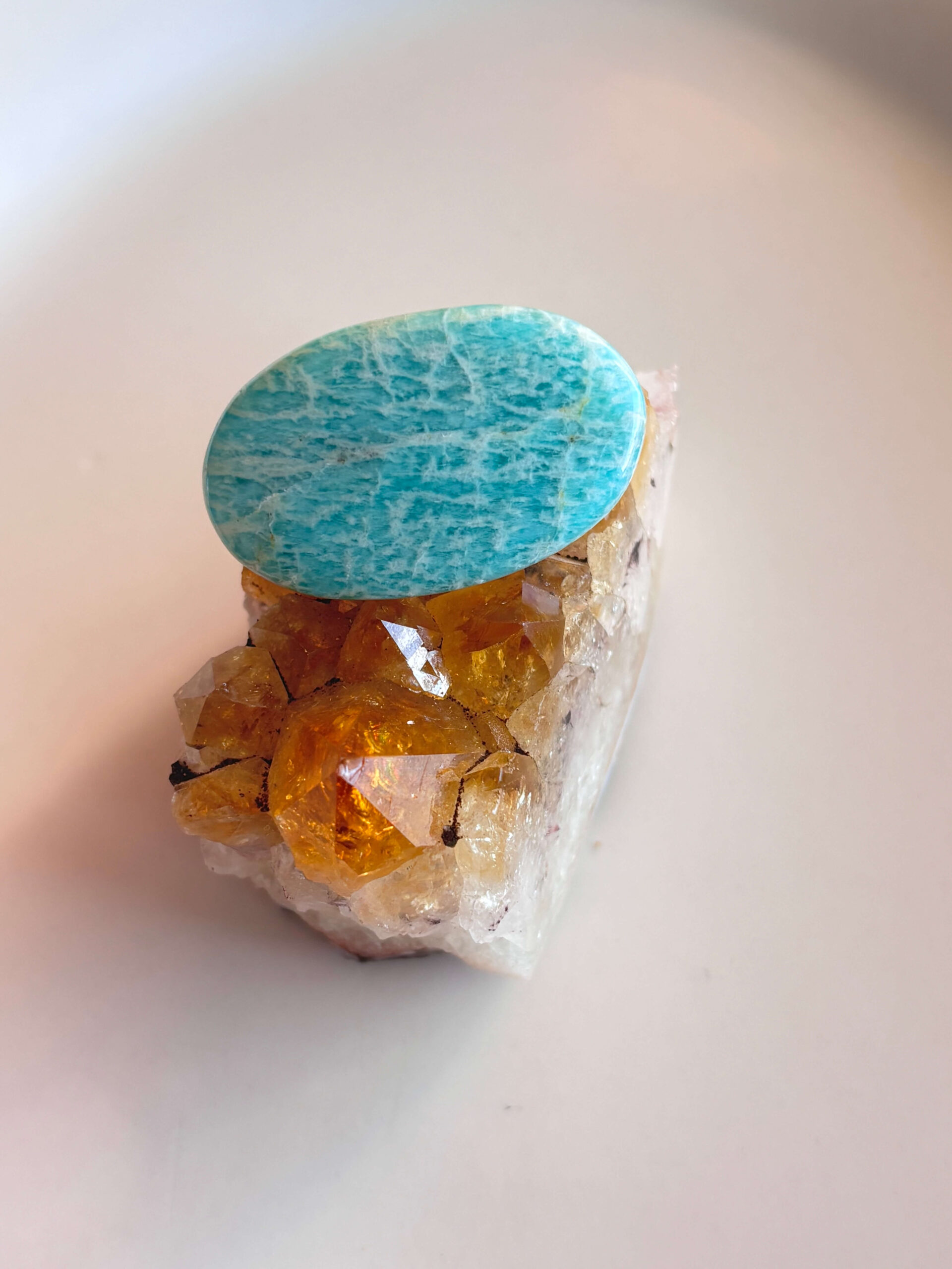 37mm Amazonite Cabochon for Creative Jewelry Designs
