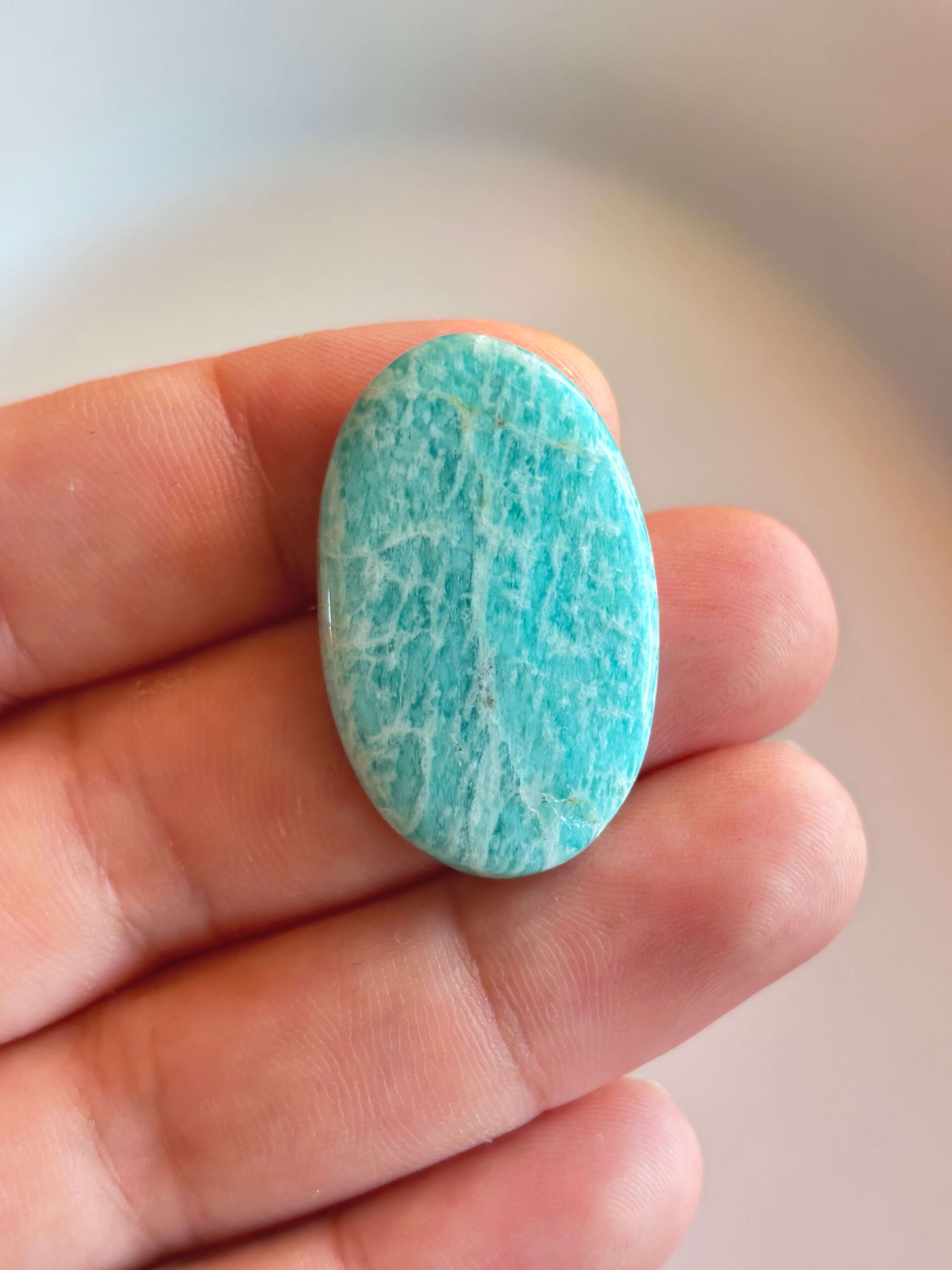 37mm Amazonite Cabochon for Creative Jewelry Designs - Image 2