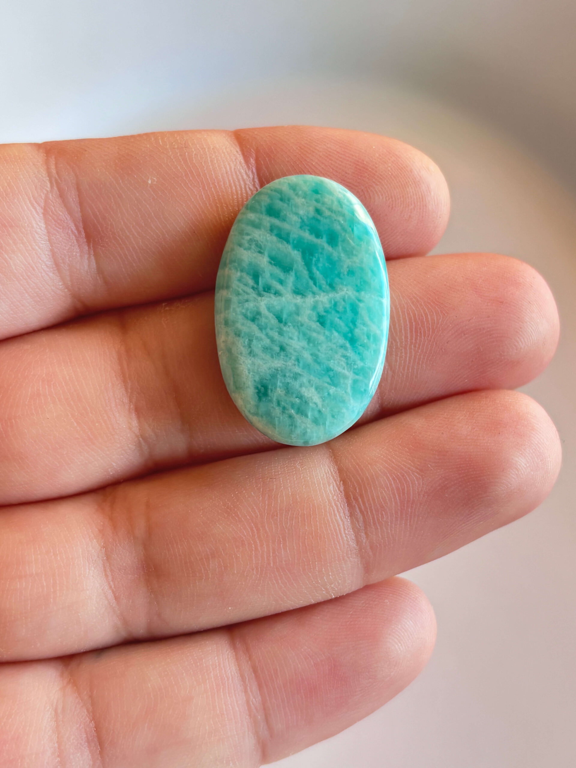 32mm Amazonite Cabochon for Pendant Making - Image 2