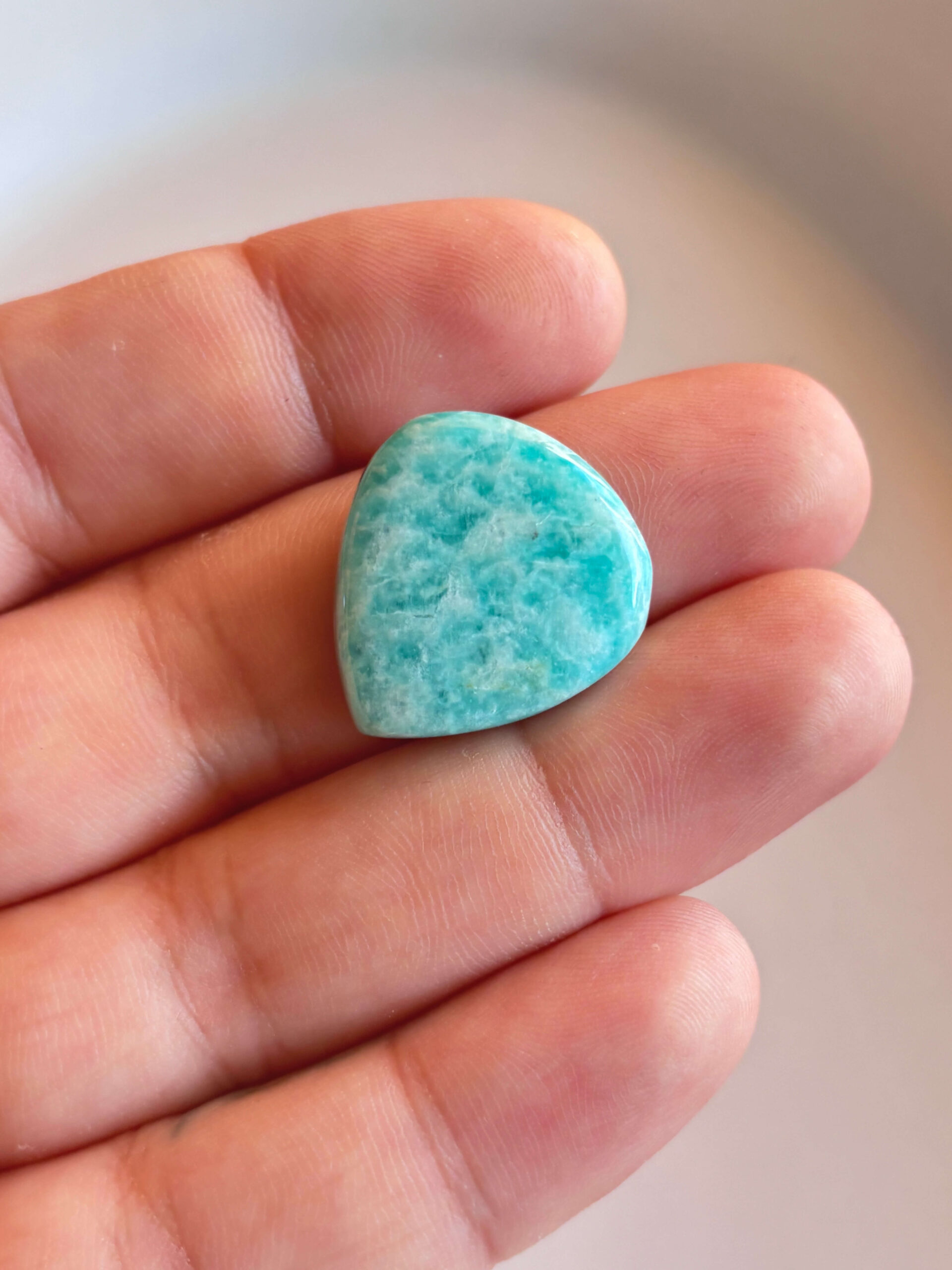 25mm Amazonite Cabochon for Wire Wrapping - Image 2