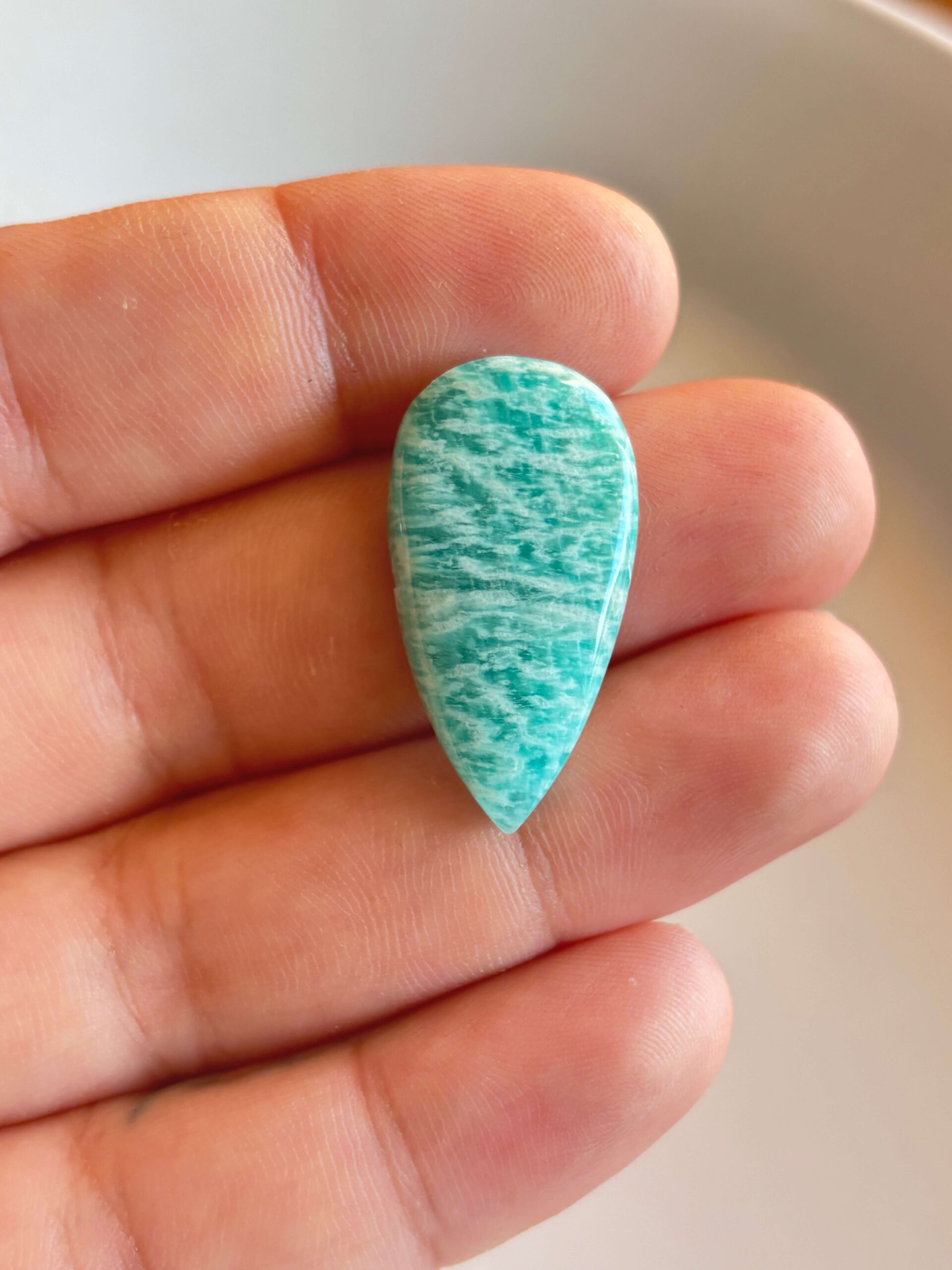 32mm Amazonite Cabochon for Jewelry Settings - Image 2