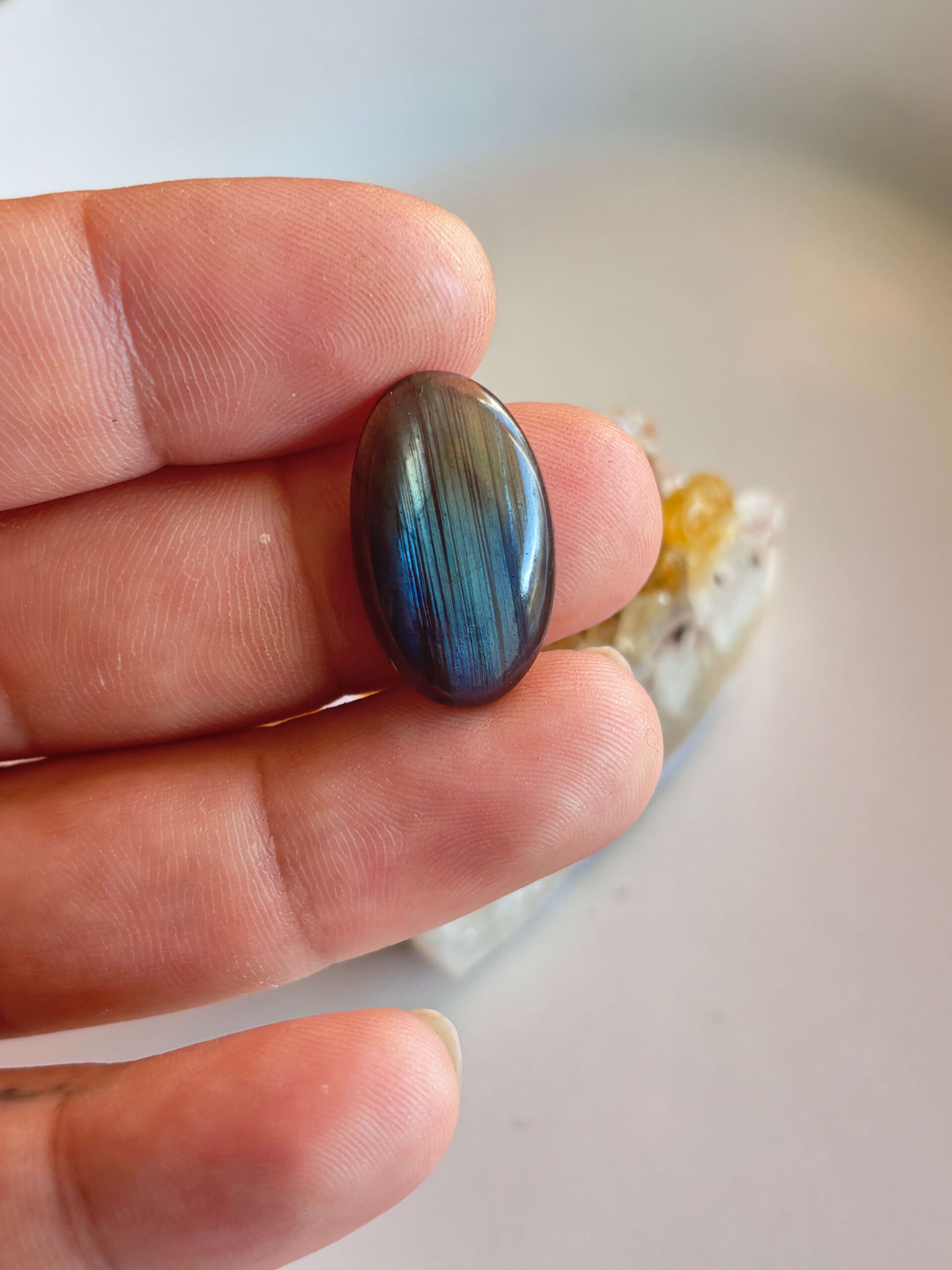 24mm Labradorite Stone for Wire-Wrapped Jewelry - Image 2