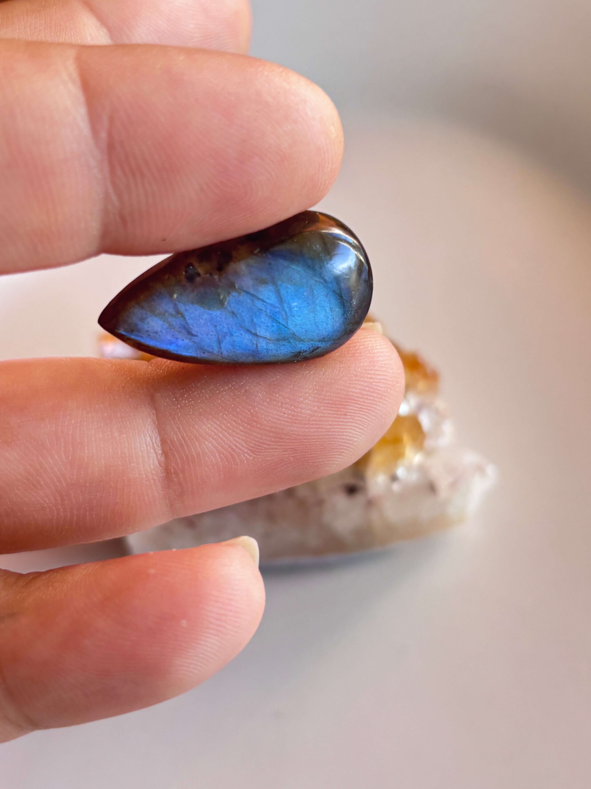 30mm Labradorite Cabochon for Wire Wrapping - Image 2