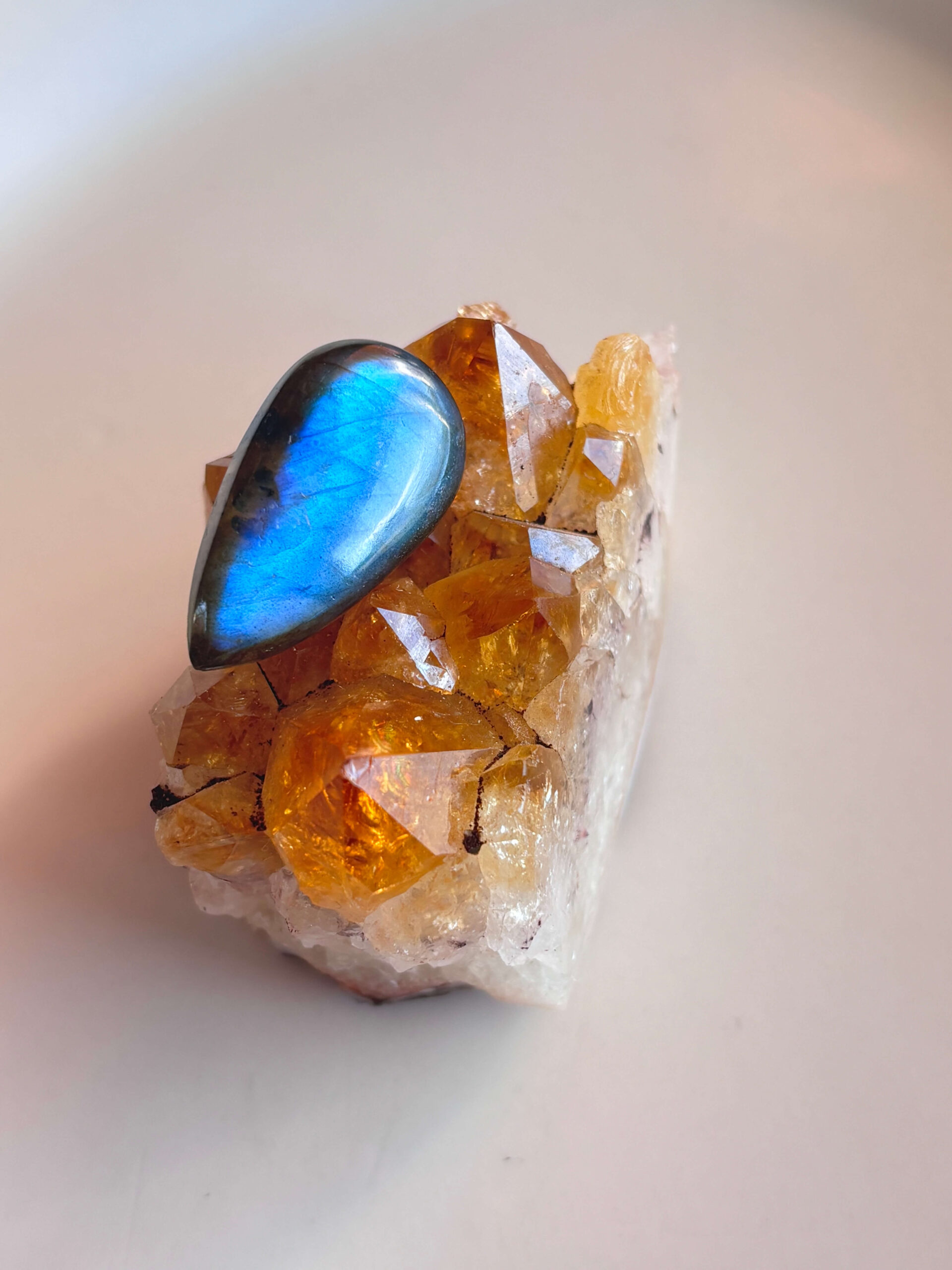 30mm Labradorite Cabochon for Wire Wrapping