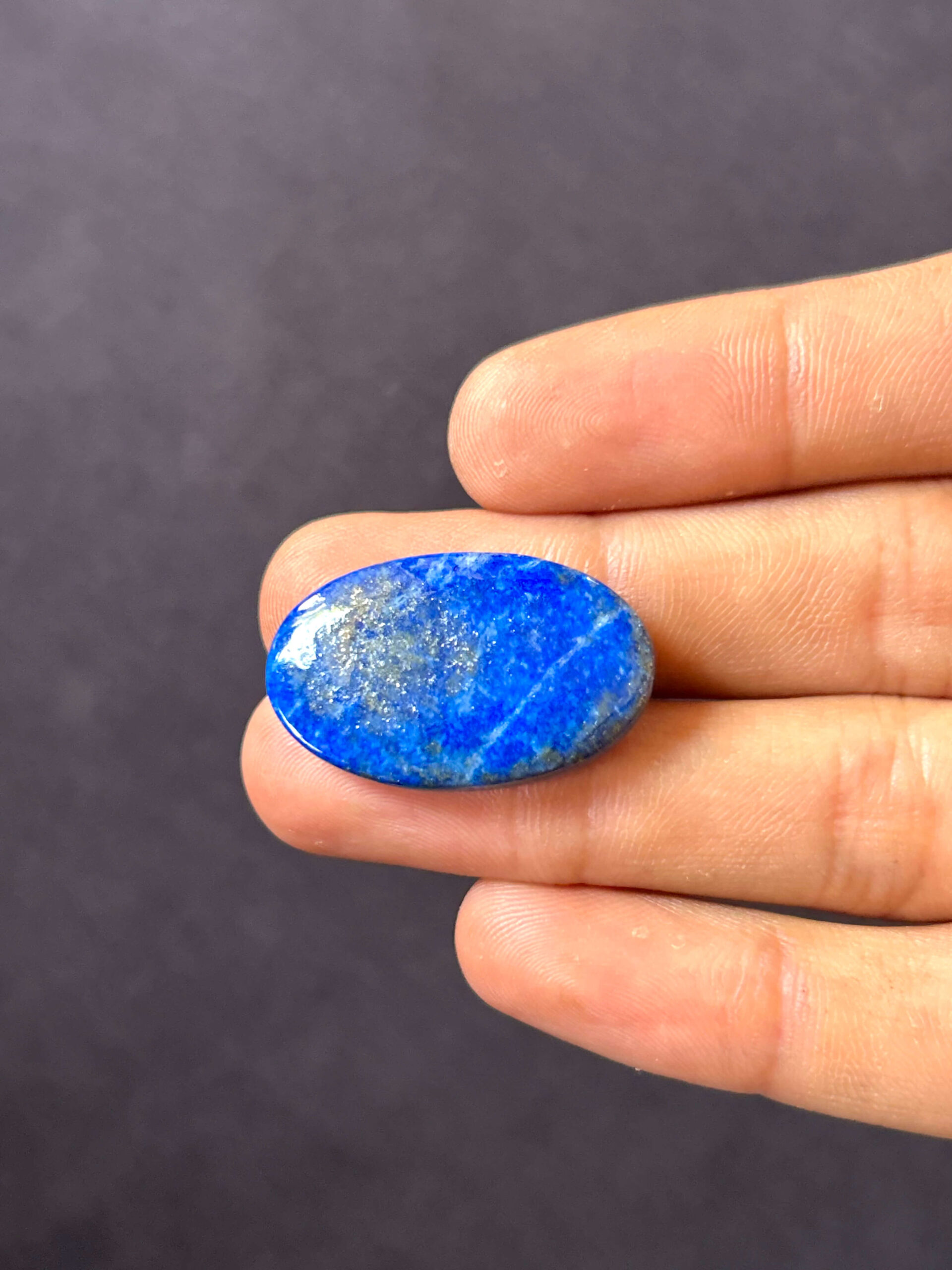 30mm Lapis Lazuli Cabochon for Handmade Jewelry - Image 2