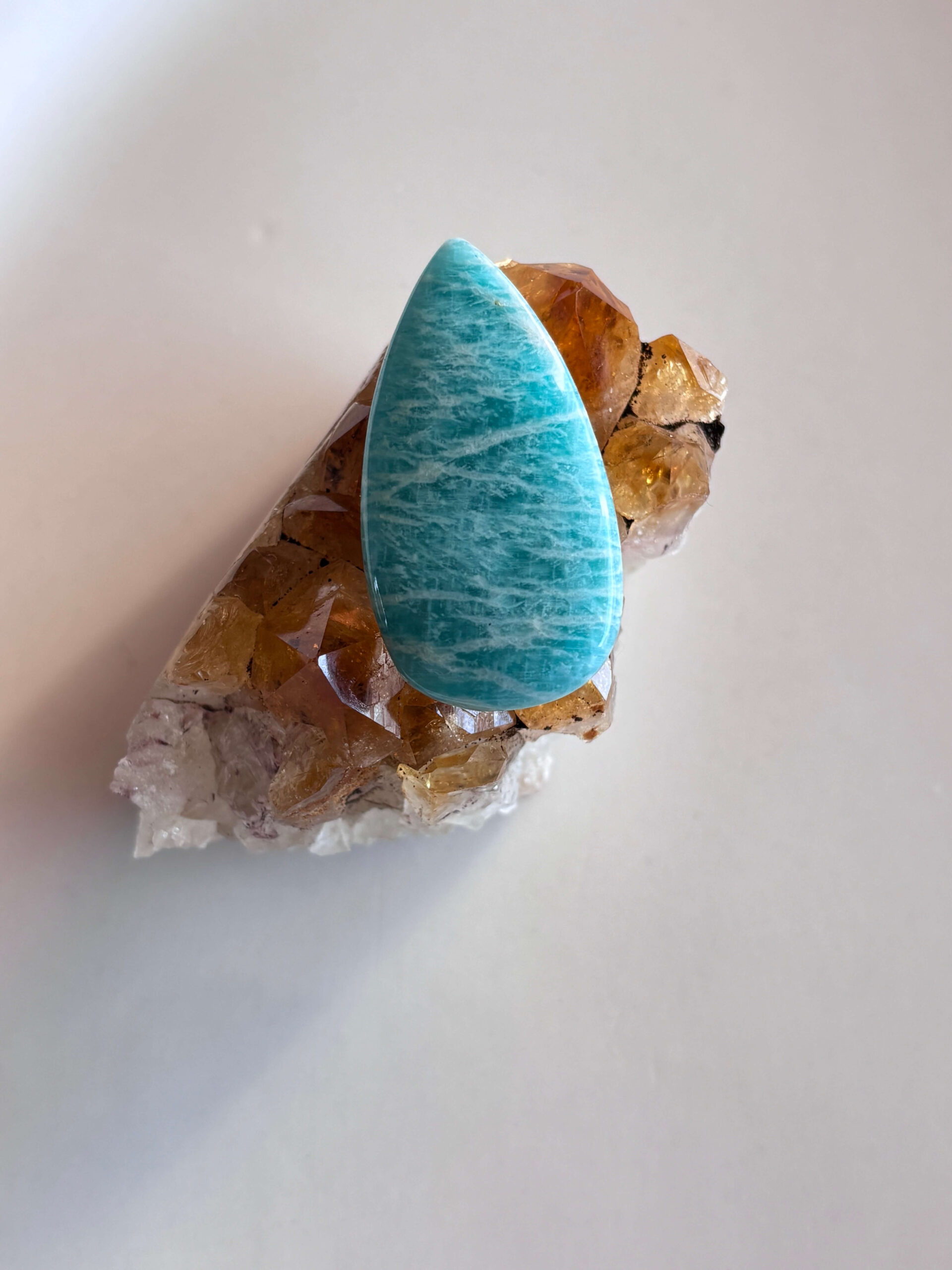 40mm Amazonite Cabochon for Macramé Pendants
