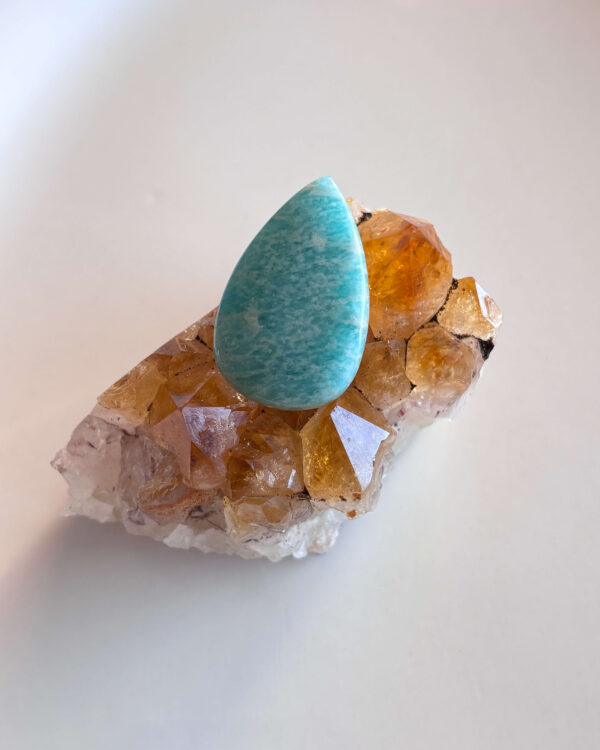 31mm Amazonite Stone for Wire-Wrapped Jewelry