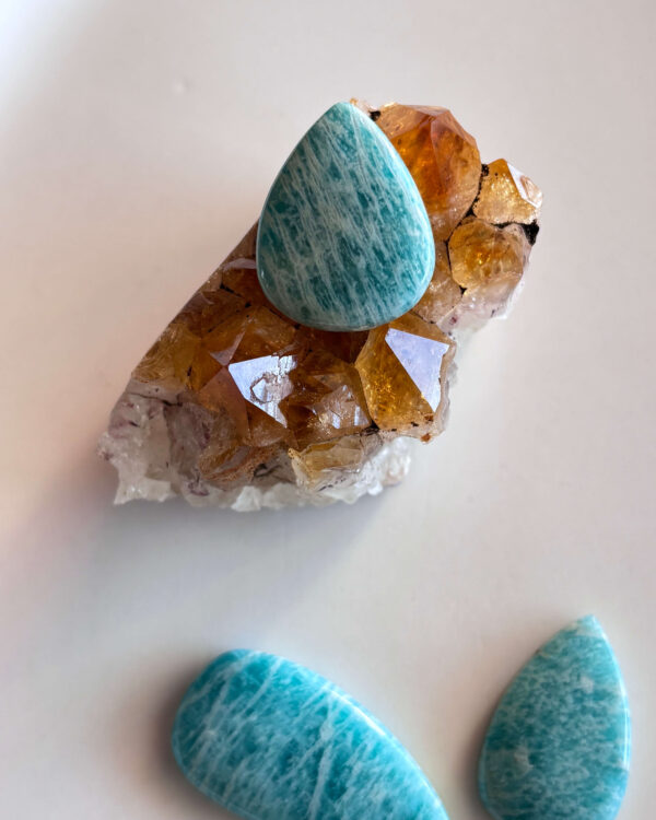 27mm Amazonite Cabochon for Handmade Necklaces