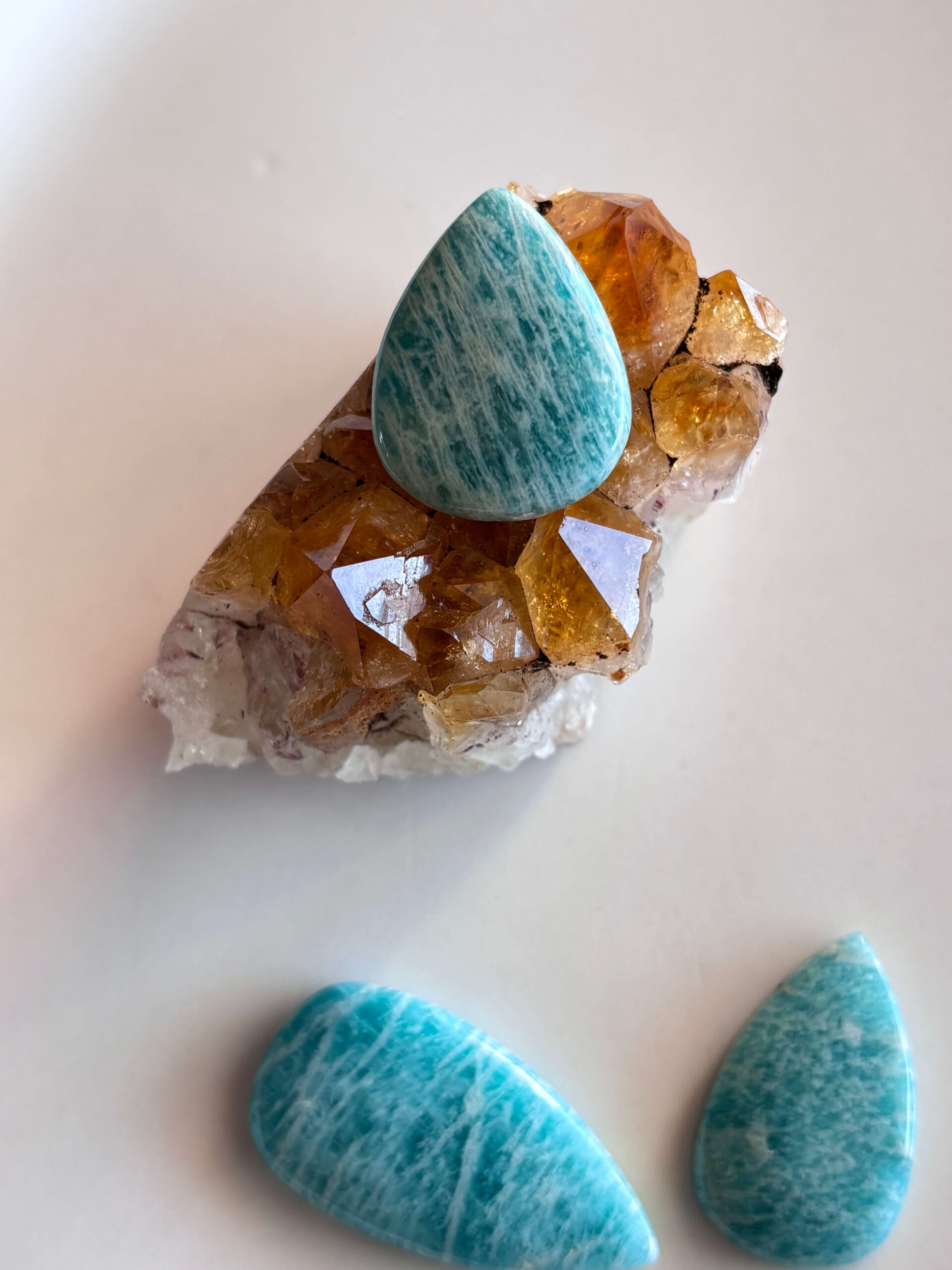 27mm Amazonite Cabochon for Handmade Necklaces