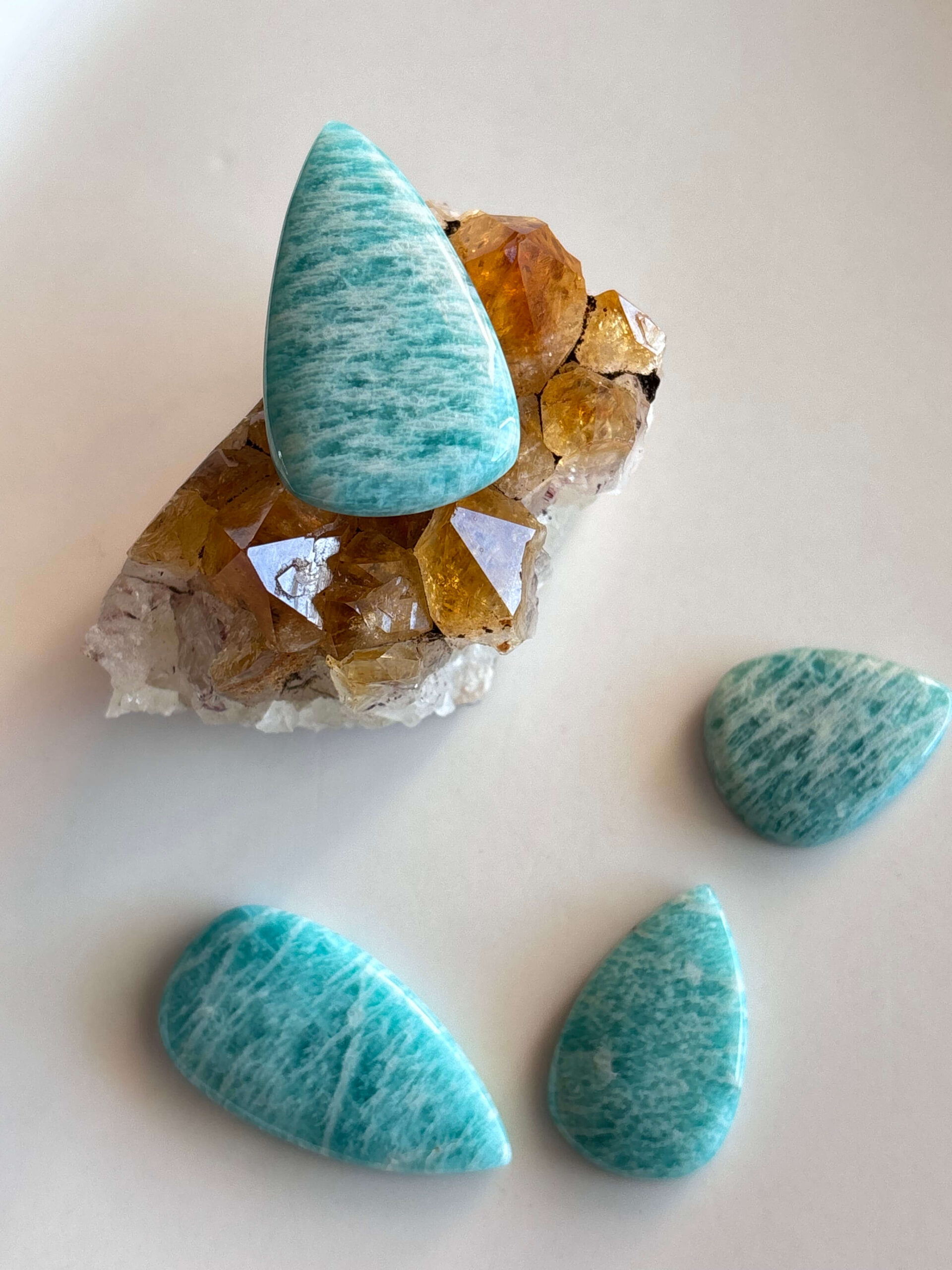 34mm Amazonite Cabochon for Creative Jewelry Designs