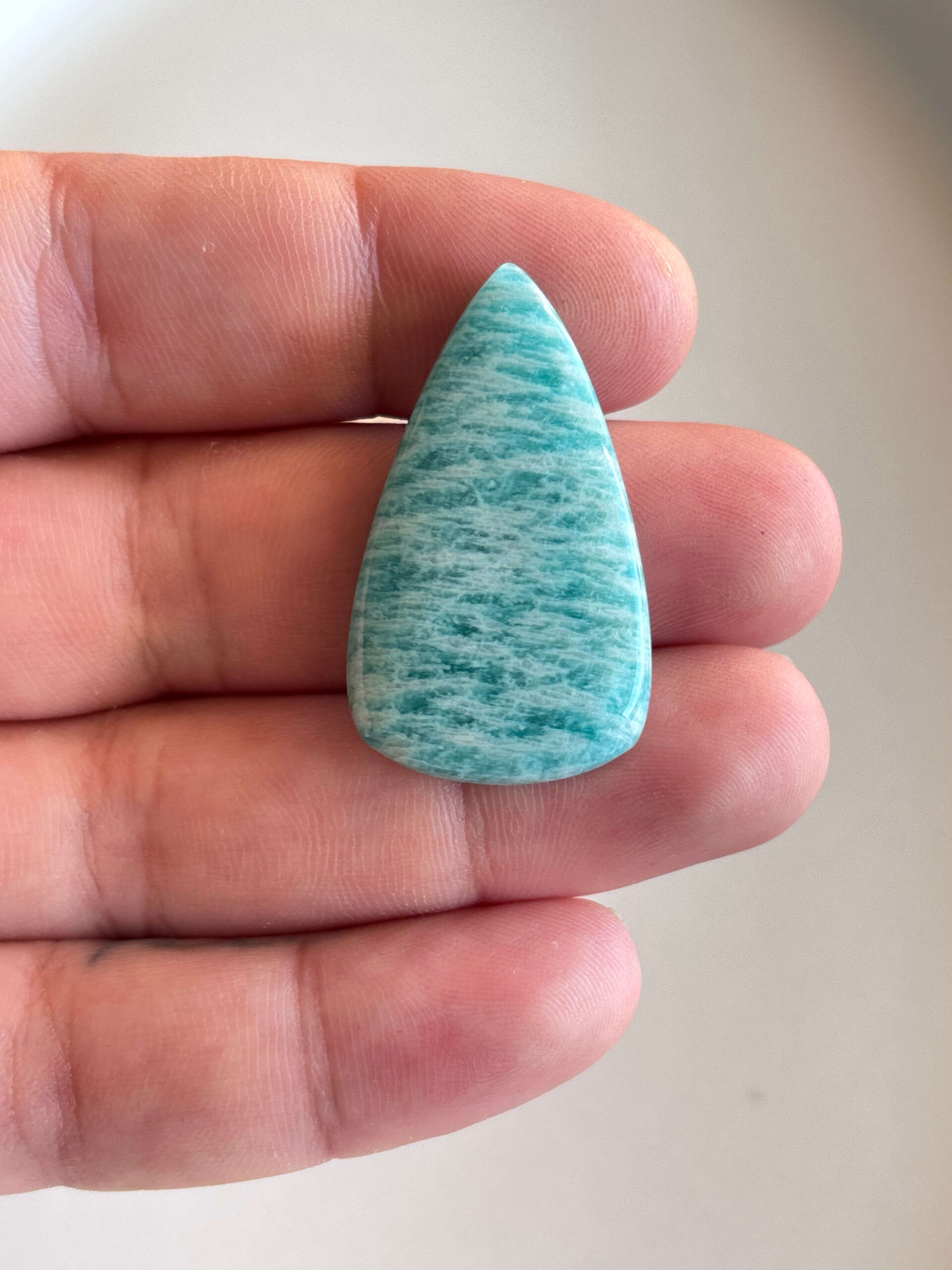 34mm Amazonite Cabochon for Creative Jewelry Designs - Image 2