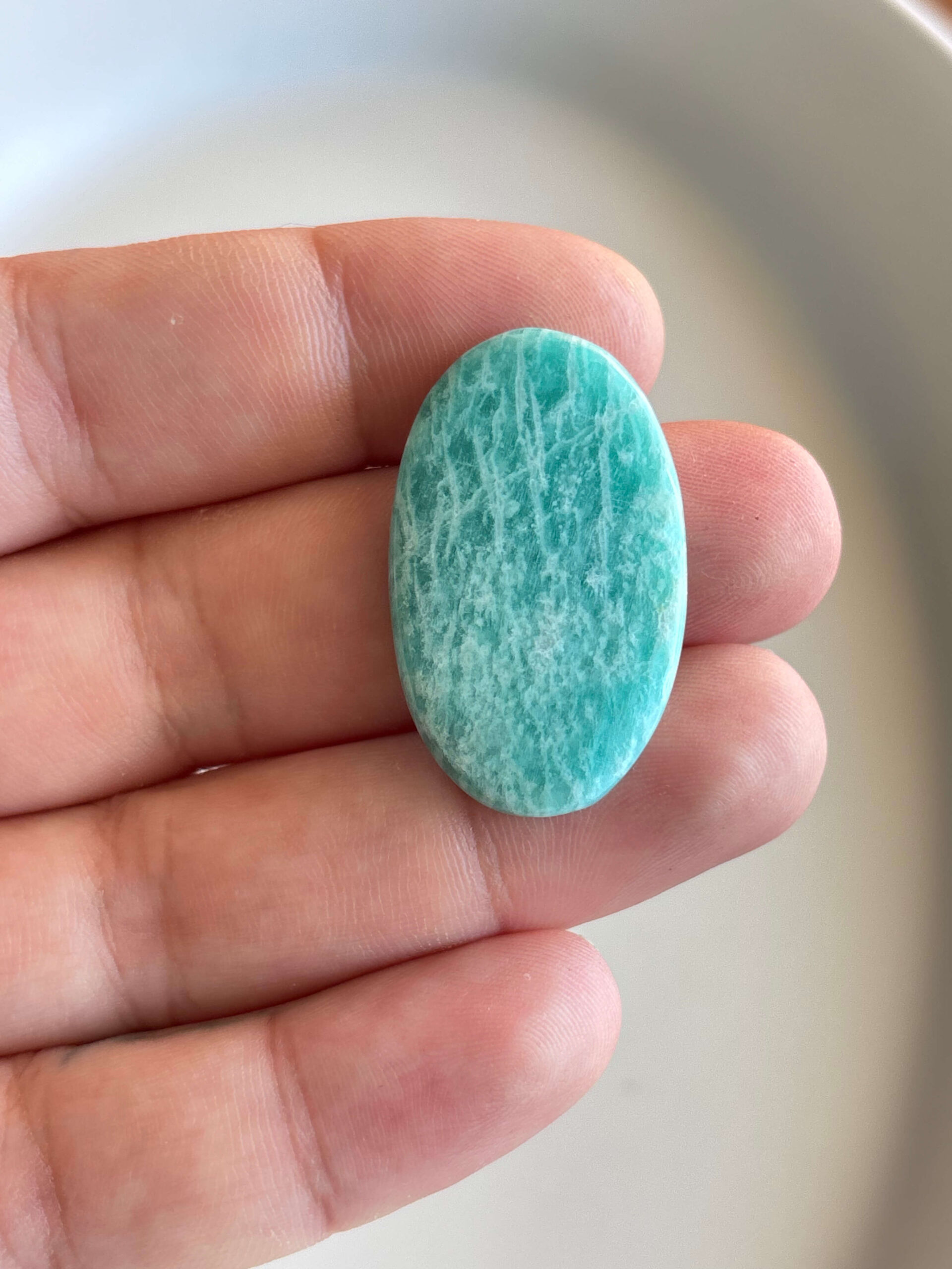37mm Amazonite Cabochon for Pendant Making - Image 2