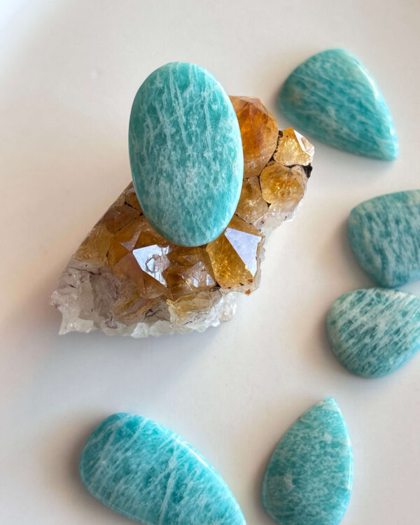 37mm Amazonite Cabochon for Pendant Making