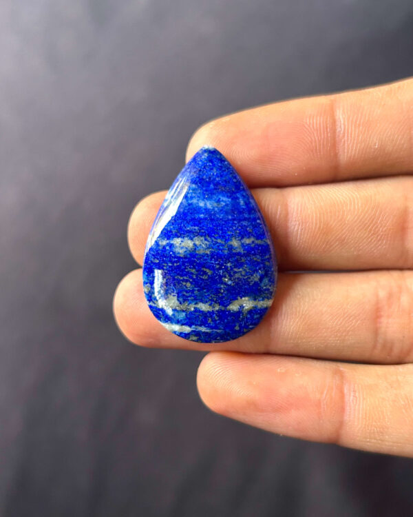 35mm Lapis Lazuli Cabochon for Micro Macramé