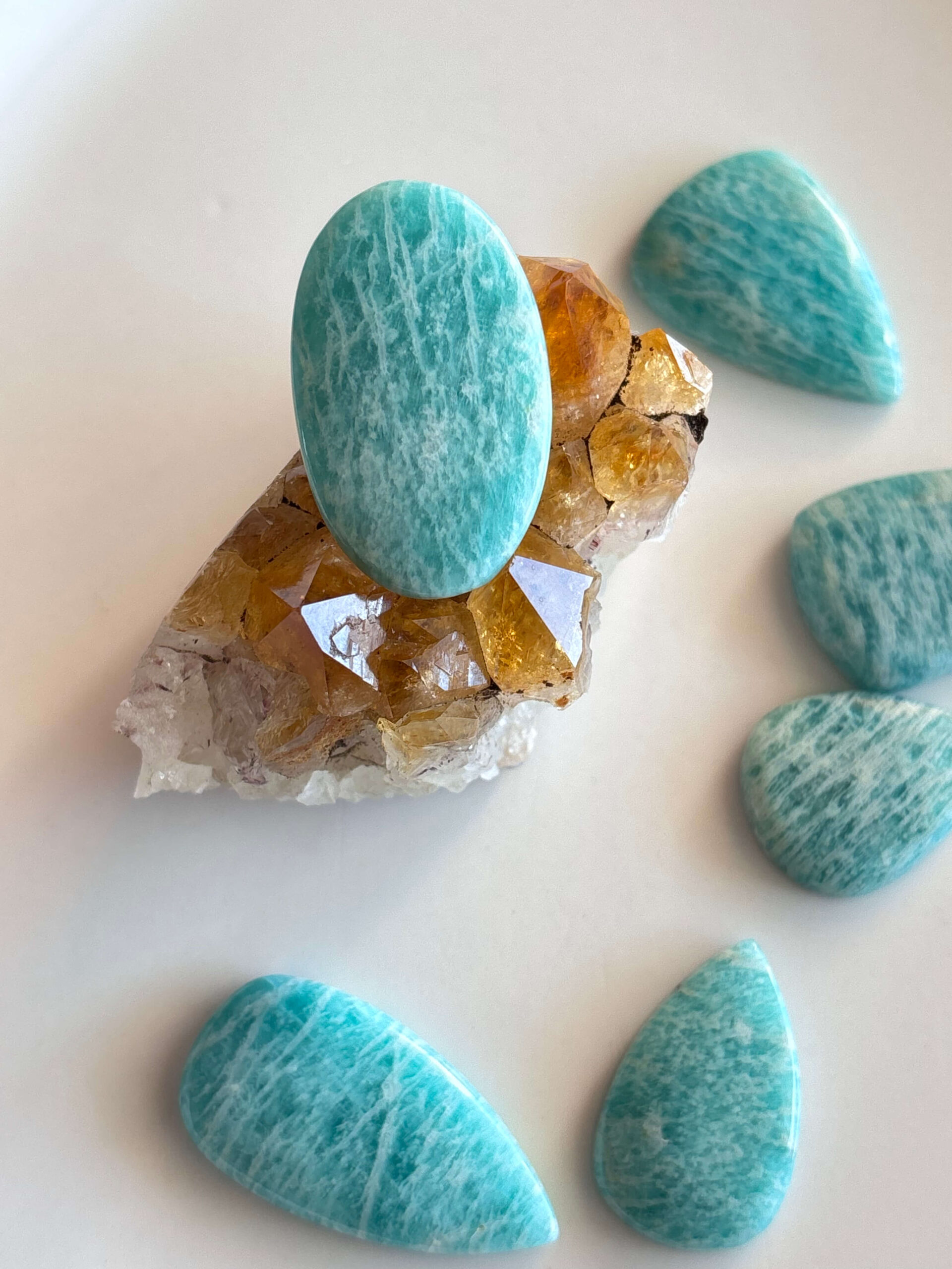 37mm Amazonite Cabochon for Pendant Making
