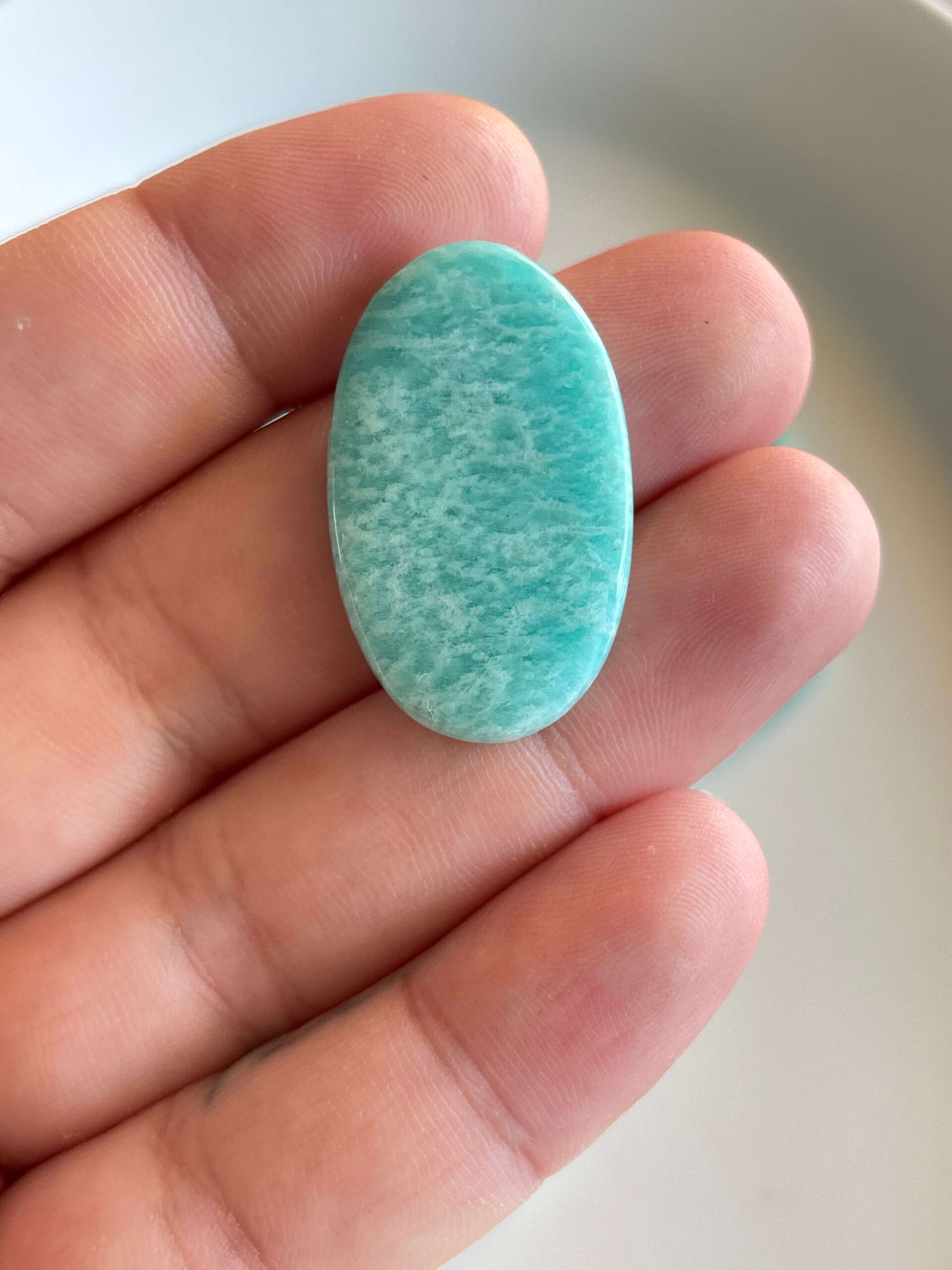 35mm Amazonite Cabochon for Jewelry Settings - Image 2