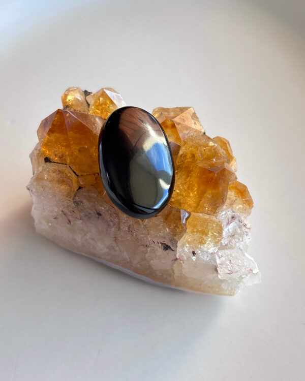28mm Black Onyx Cabochon for Macramé Pendants