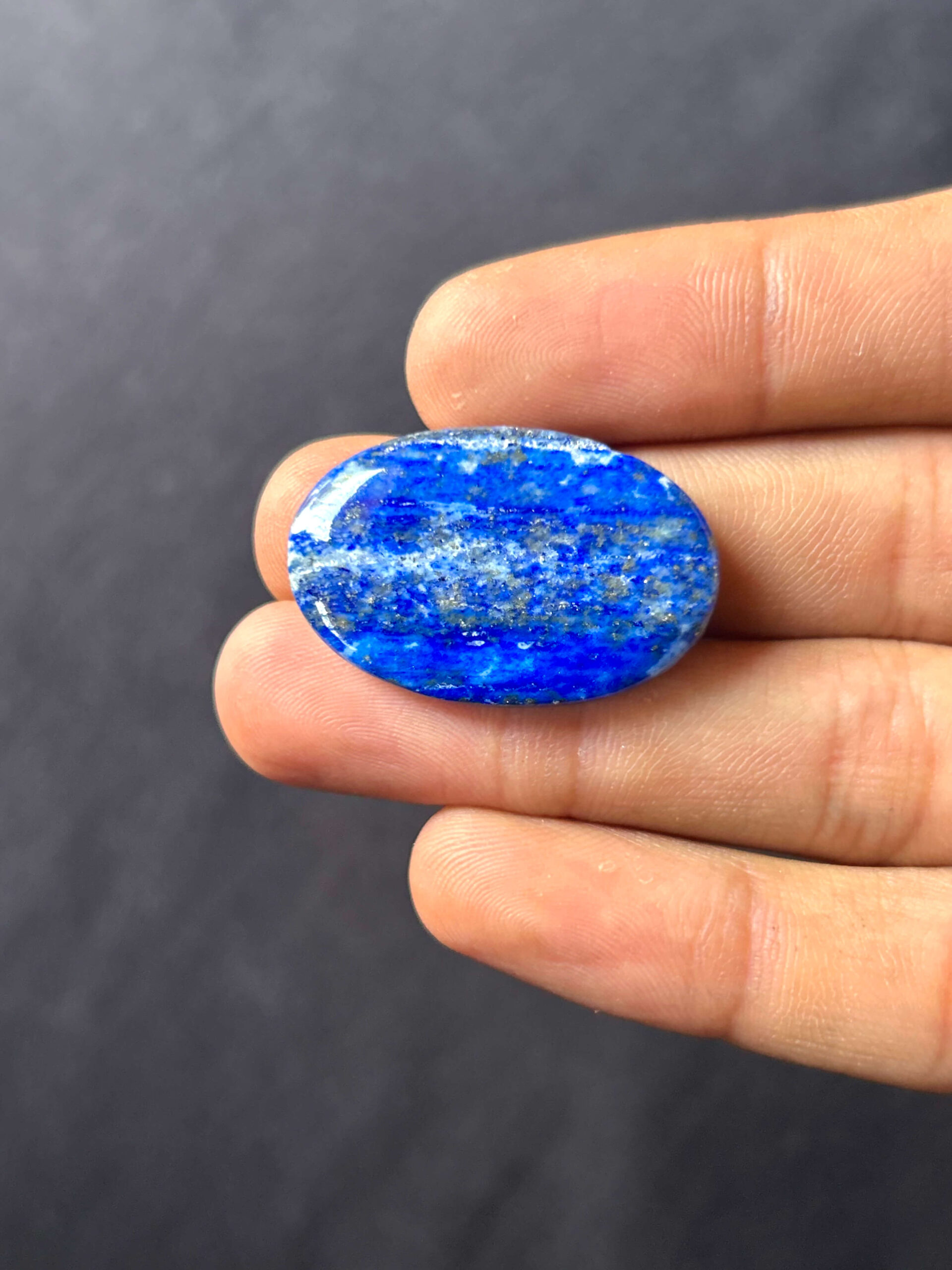 32mm Lapis Lazuli Cabochon with Natural Beauty - Image 2