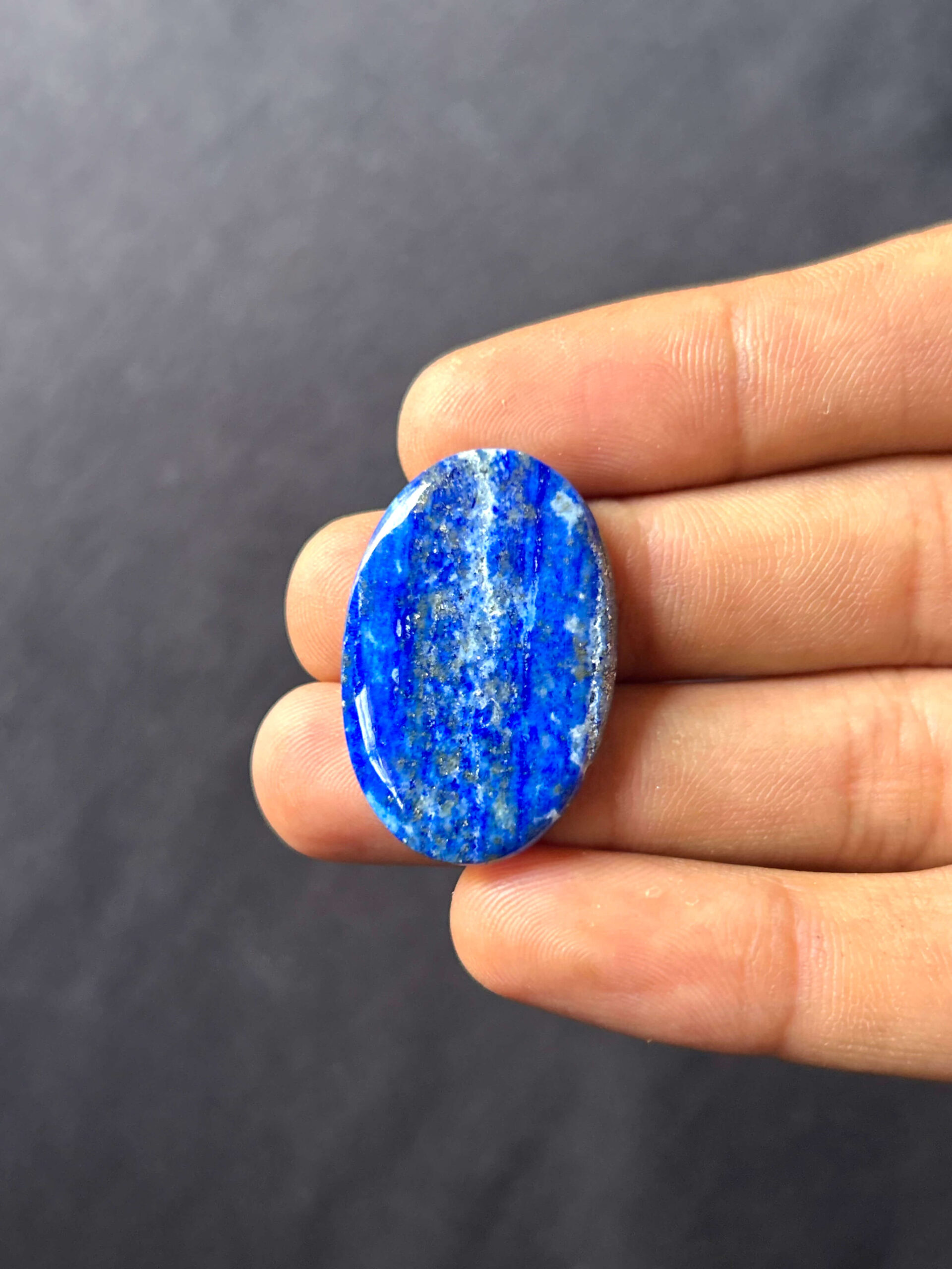 32mm Lapis Lazuli Cabochon with Natural Beauty