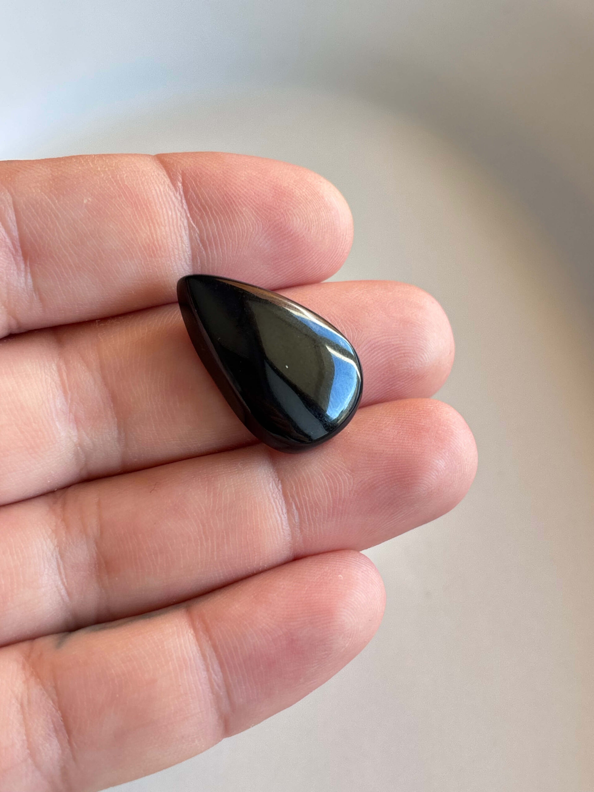 28mm Black Onyx Cabochon for Handmade Necklaces - Image 2