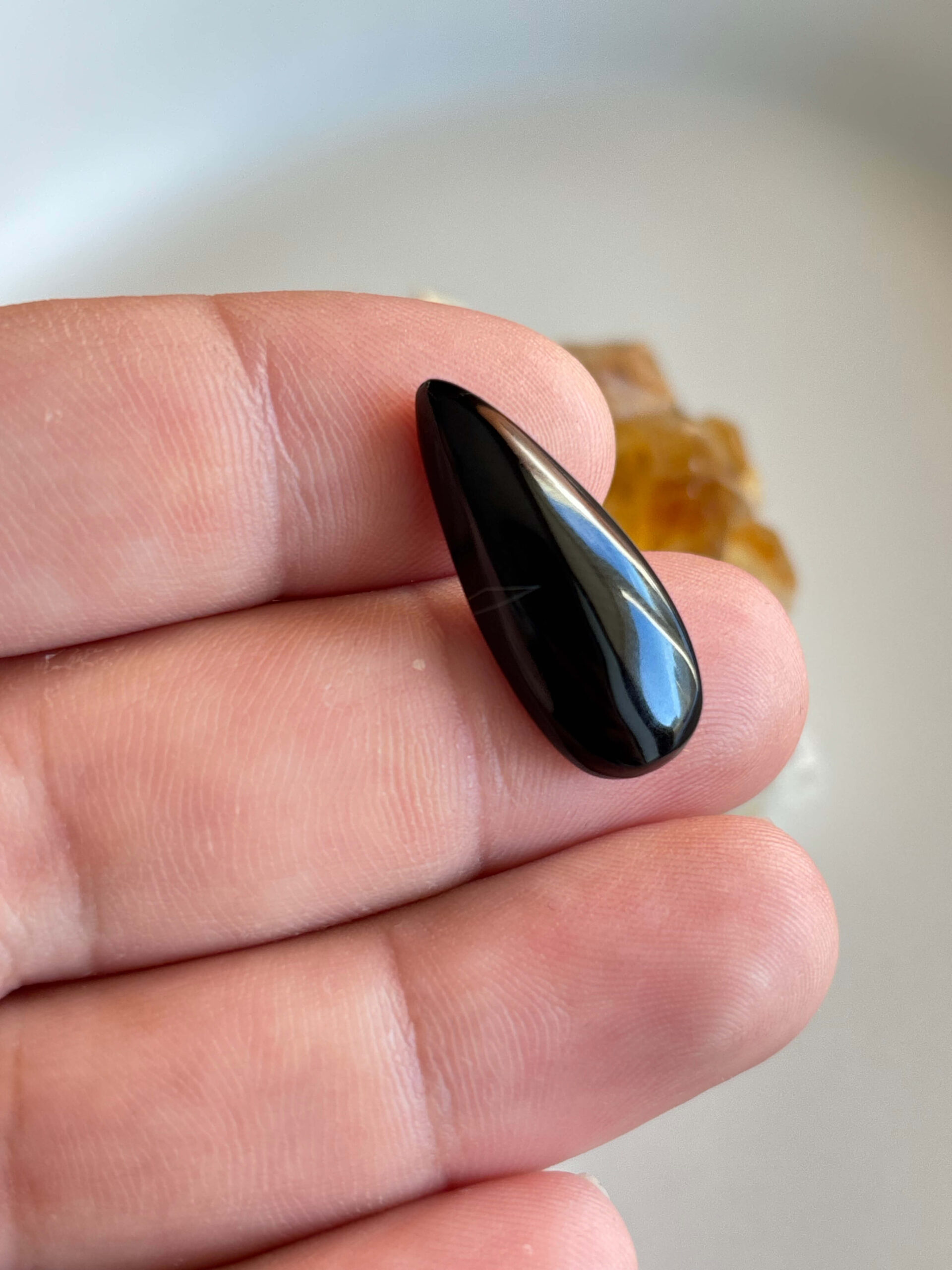 28mm Black Onyx Cabochon for Creative Jewelry Designs - Image 2
