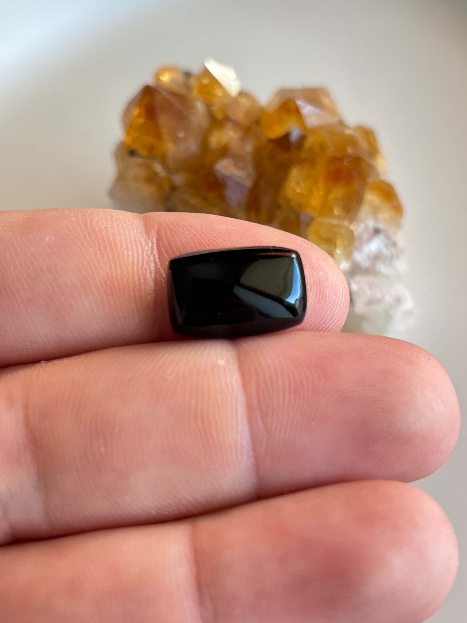 17mm Black Onyx Cabochon for Pendant Making - Image 2