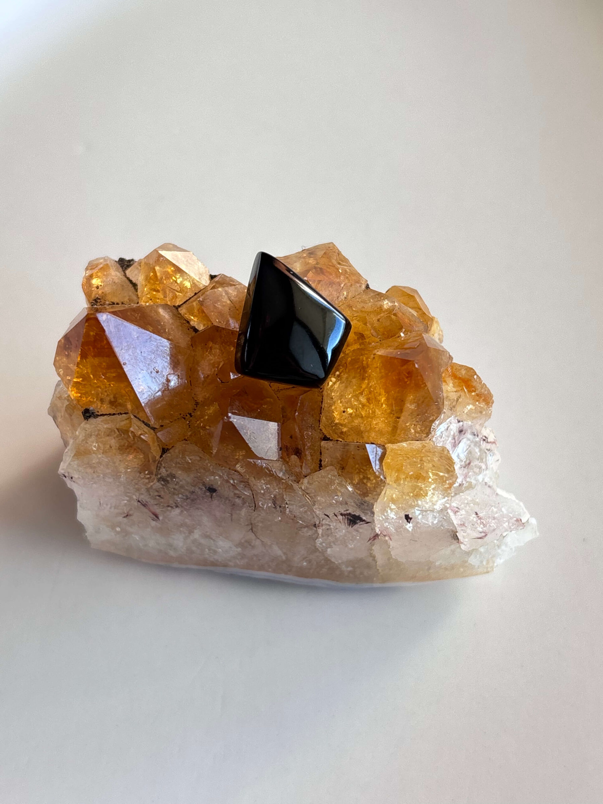 18mm Black Onyx Cabochon for Wire Wrapping