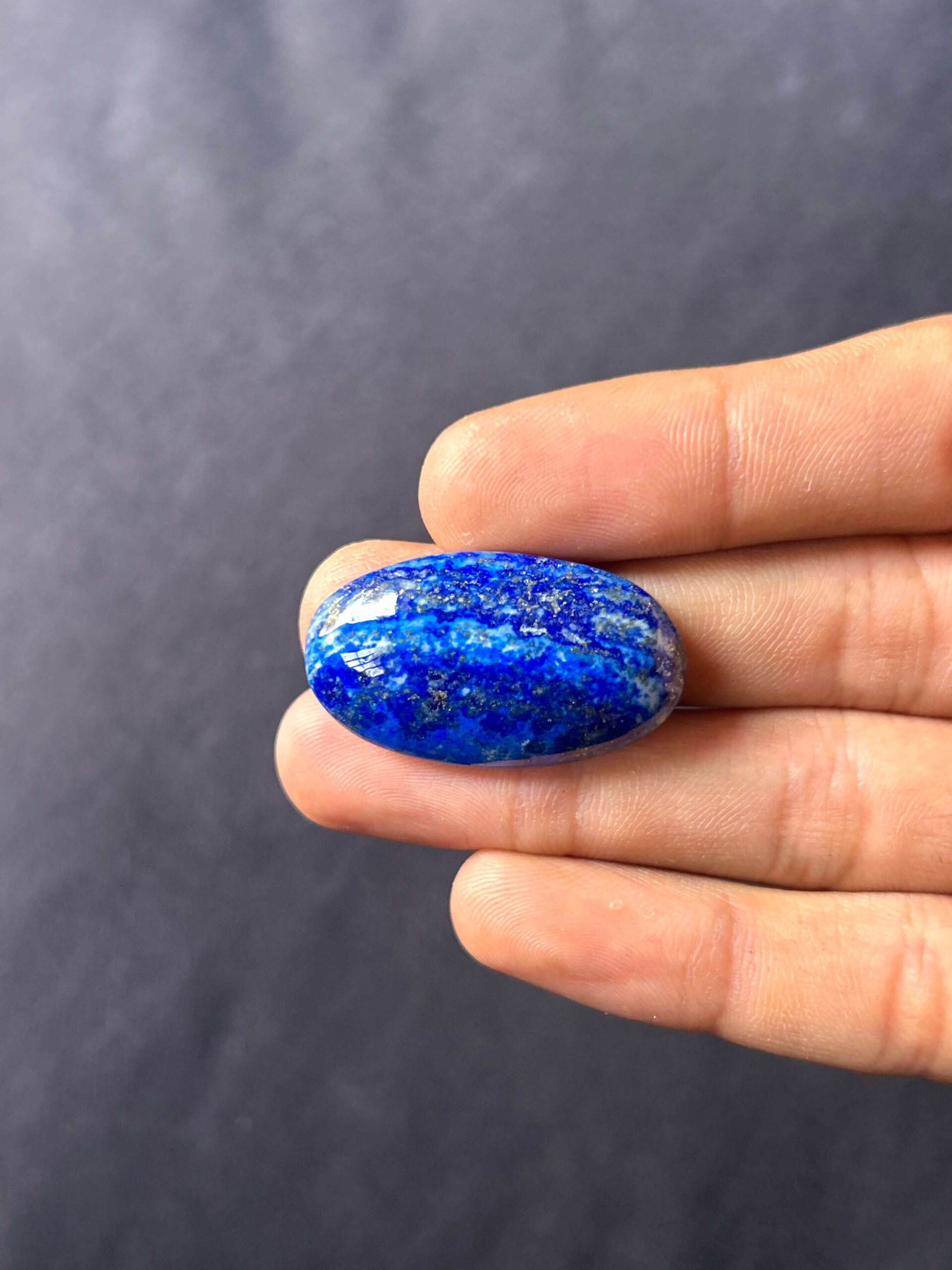 34mm Natural Lapis Lazuli Cabochon - Image 2