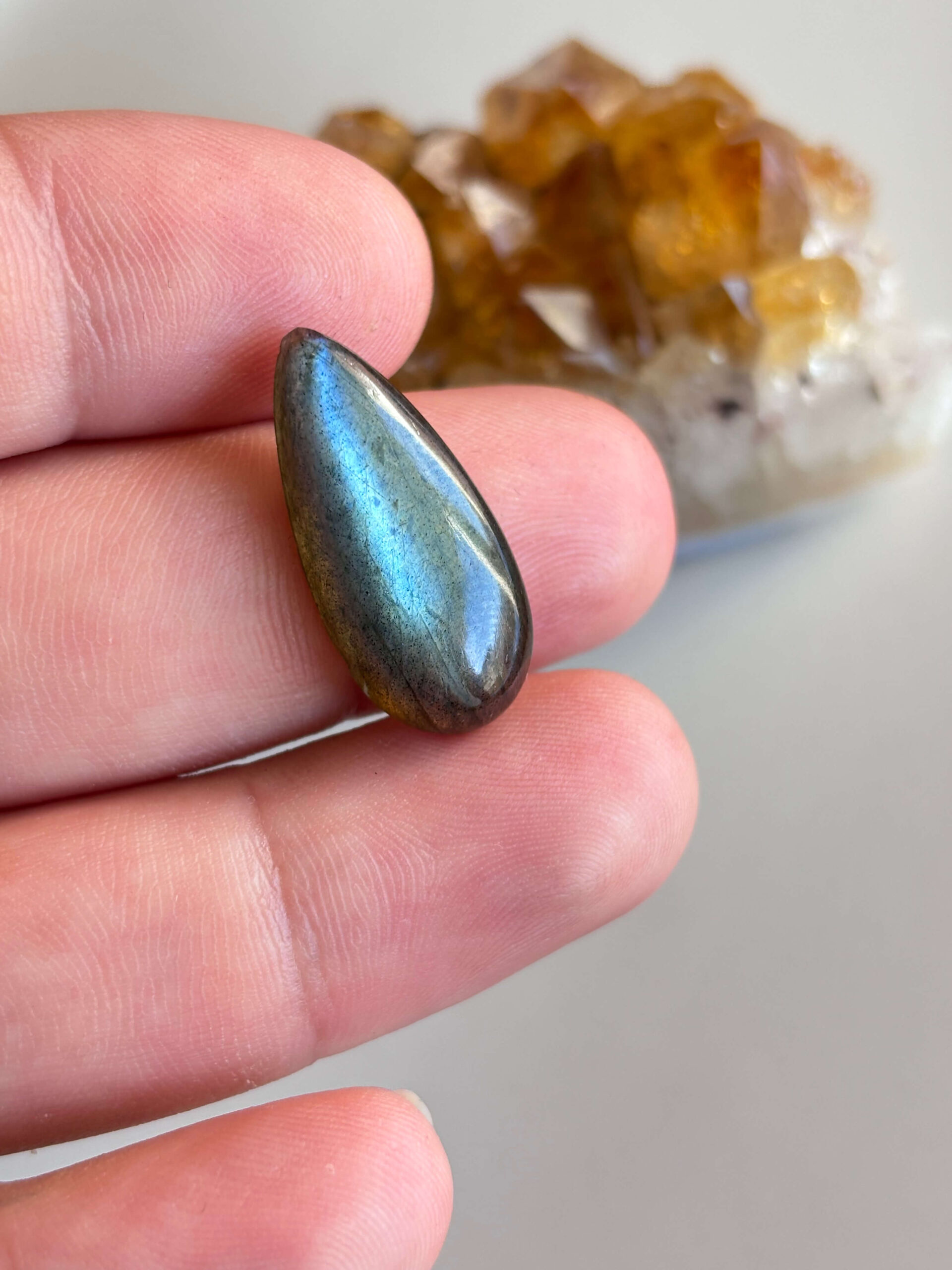 26mm Labradorite Cabochon for Wire Wrapping - Image 2