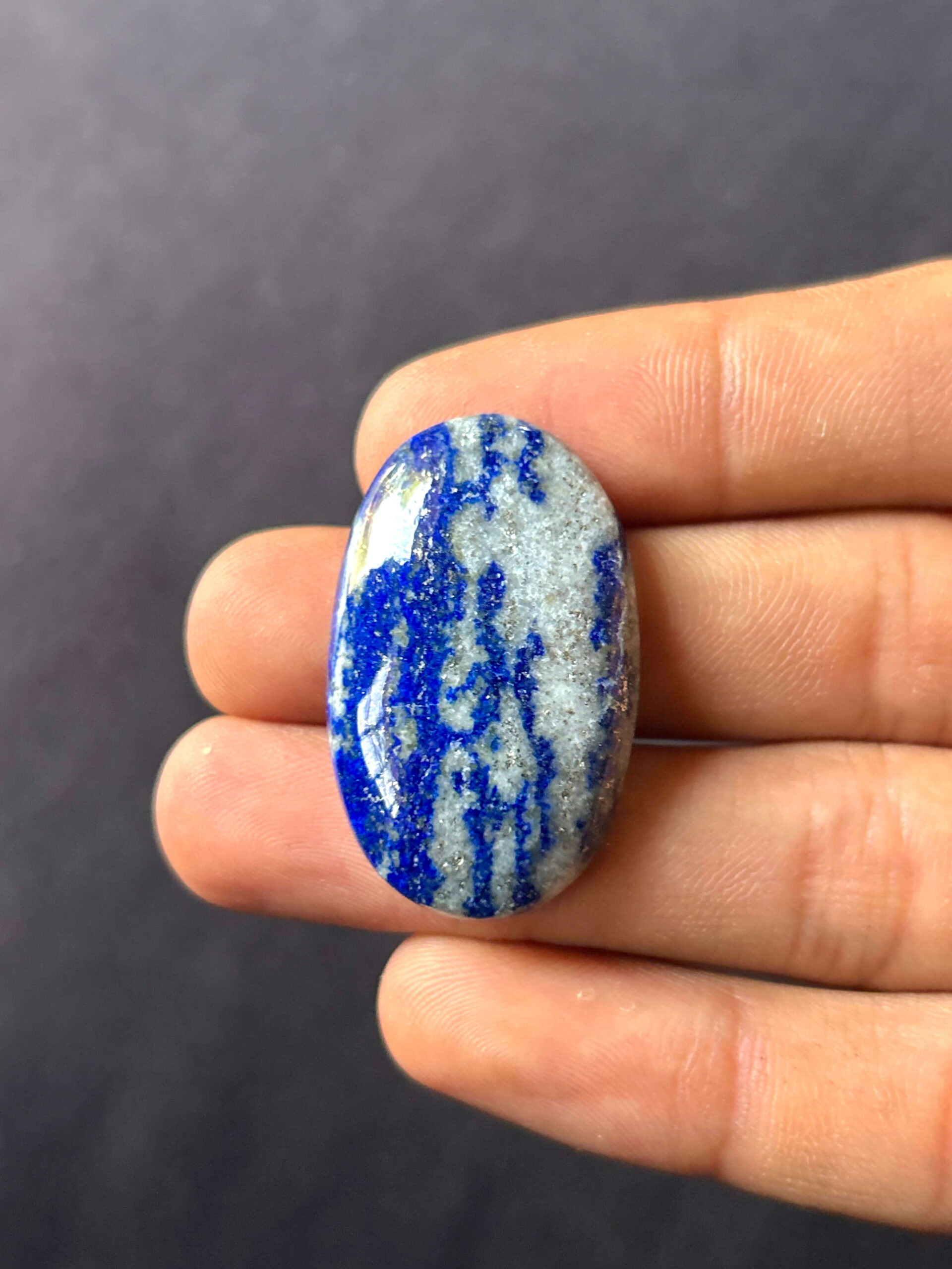 35mm Lapis Lazuli Statement Stone