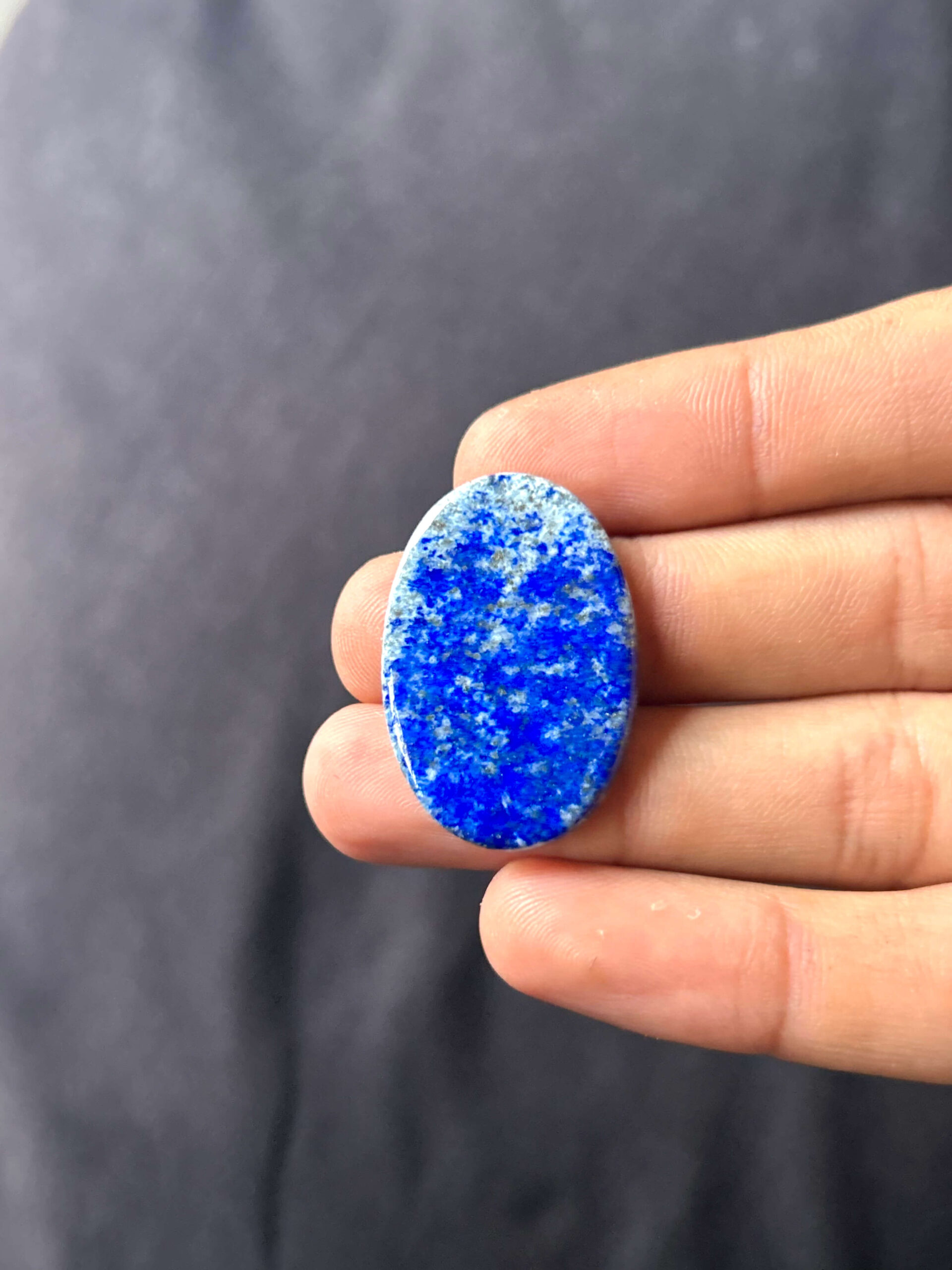 33mm Lapis Lazuli Gemstone with Natural Patterns